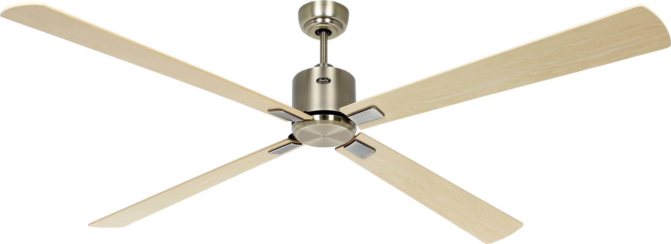 CasaFan ECO NEO III 180-4 MA-AH/BU WiFi Flügel Ahorn/Buche Deckenventilator Messing-antik mit Fernbedienung, Timer, Winterbetrieb