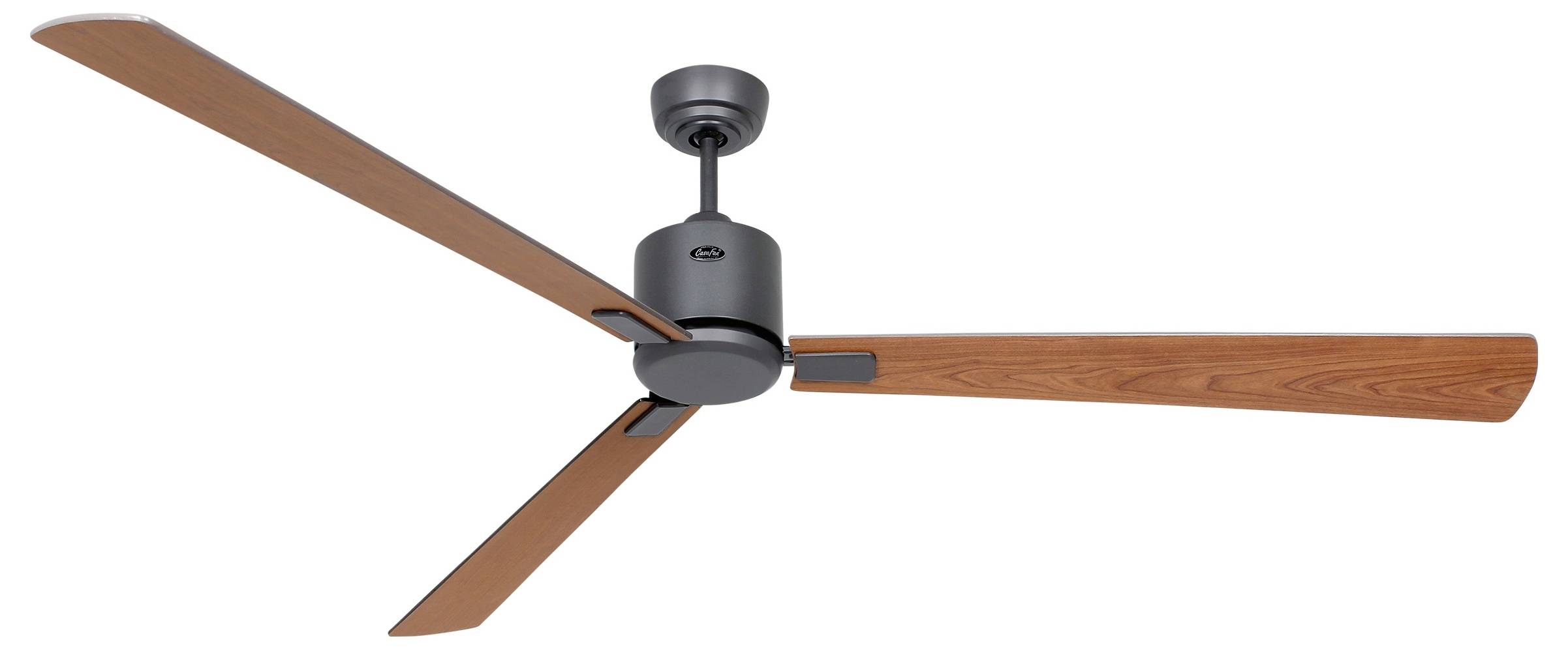 CasaFan ECO NEO III 180-4 BG-NB/KI WiFi Flügel Nussbaum/Kirsche Deckenventilator Basalt-Grau mit Fernbedienung, Timer