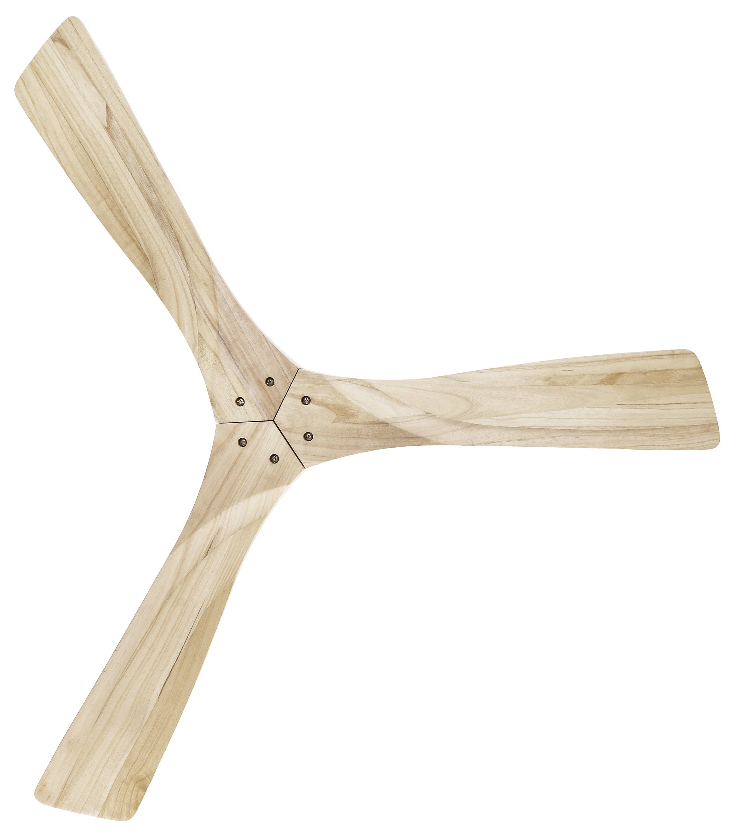 CasaFan MACAU 132 BN-NT Flügel natur mit Fernbedienung Deckenventilator Chrom (gebürstet) mit Fernbedienung, Winterbetrieb