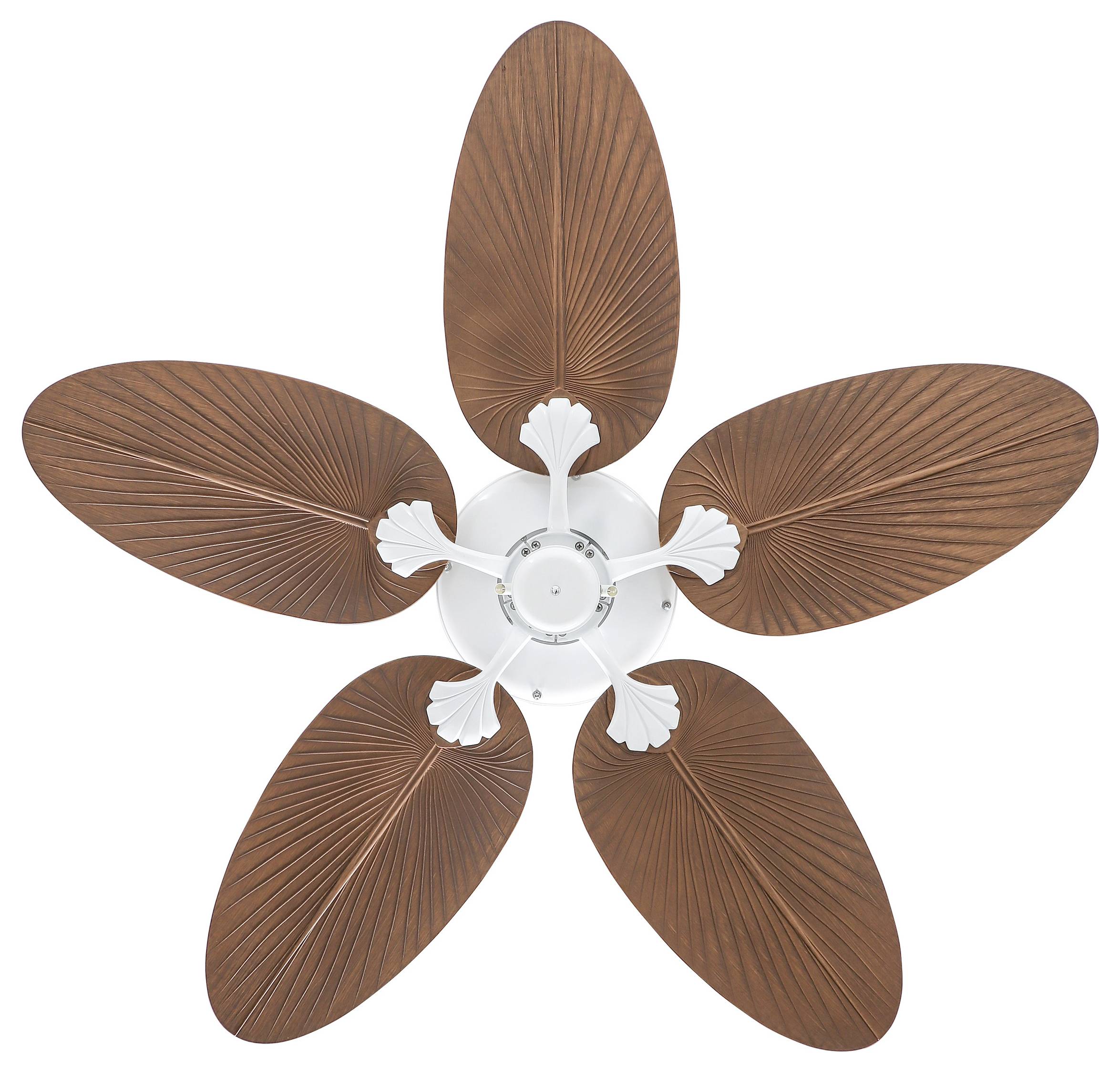 CasaFan CLASSIC OUTDOOR 132 WE-PR Flügel Kunststoff Palme/Rattan braun Deckenventilator Weiß Winterbetrieb