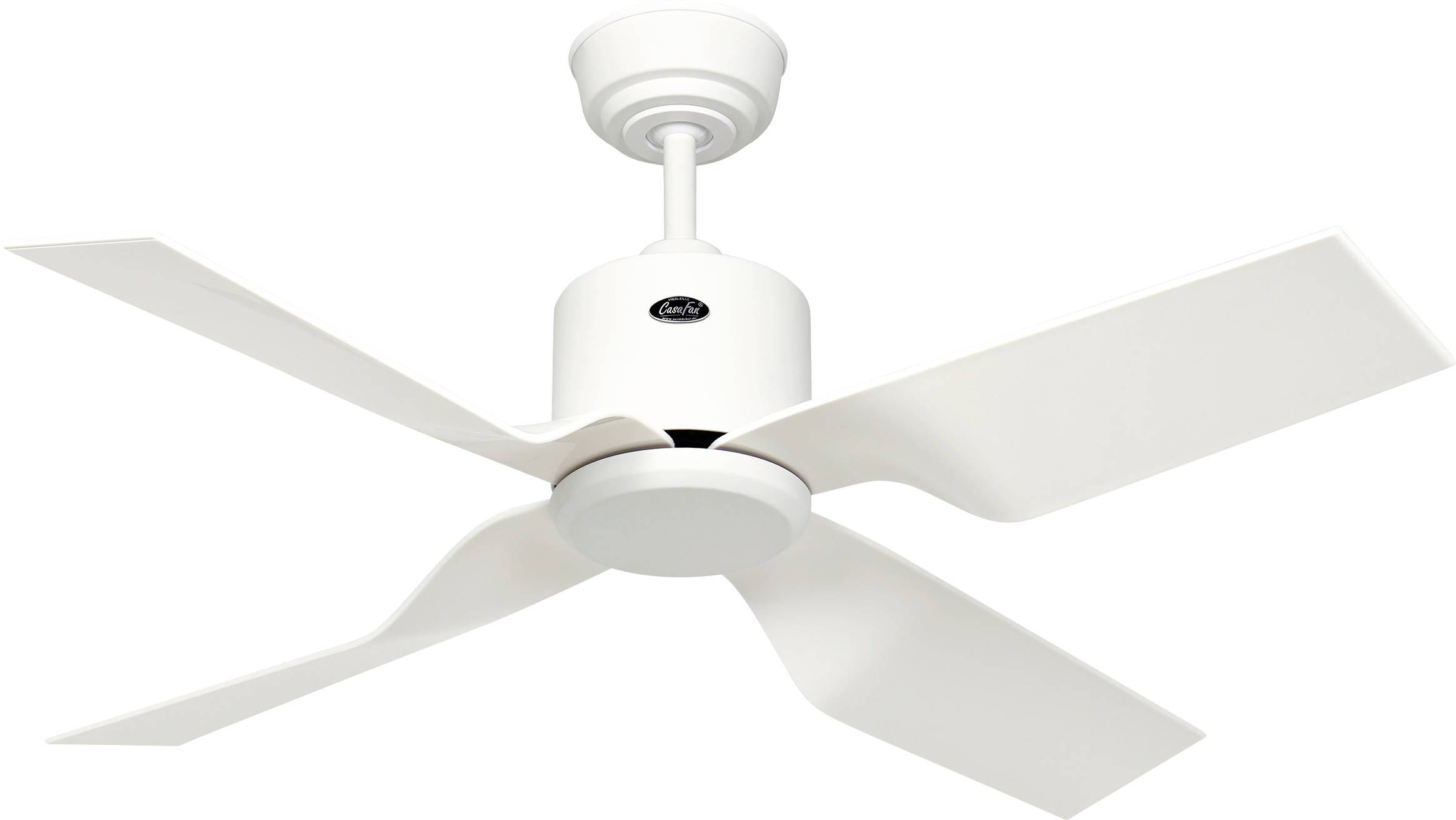 CasaFan ECO VENTOS IP44 102 WE-WE WiFi Flügel weiß Deckenventilator Weiß mit Fernbedienung, Timer, Winterbetrieb, App gesteuert