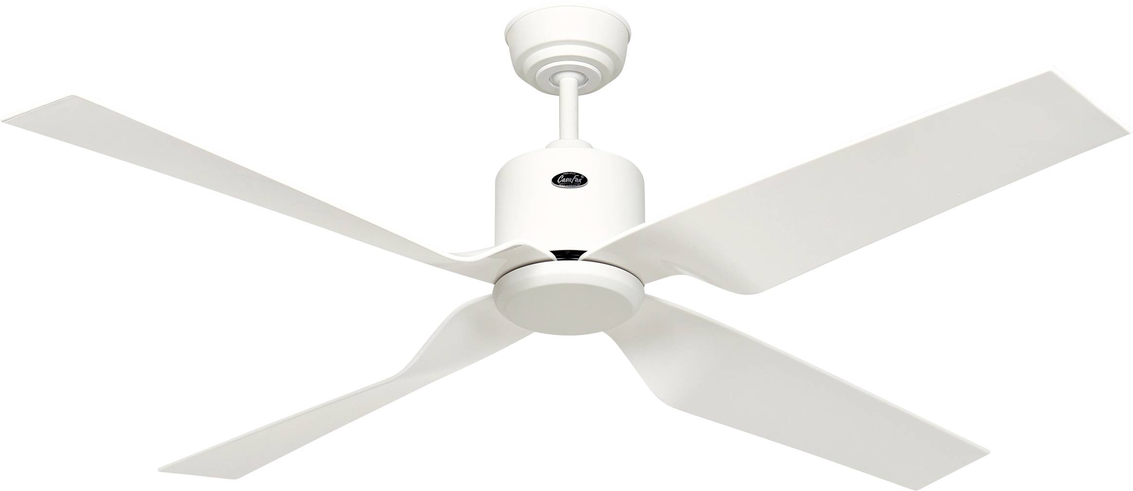 CasaFan ECO VENTOS IP44 132 WE-WE WiFi Flügel weiß Deckenventilator Weiß mit Fernbedienung, Timer, Winterbetrieb, App gesteuert