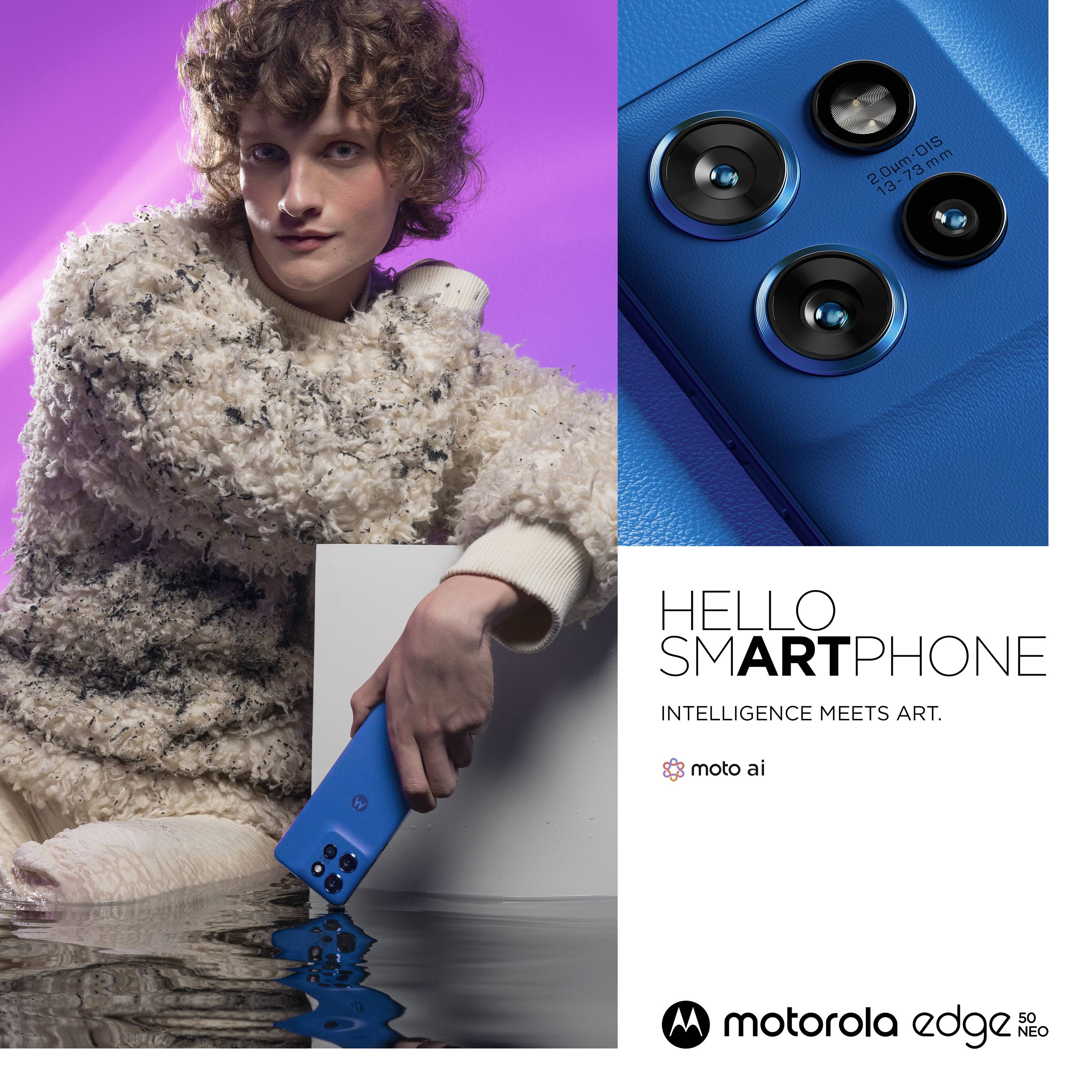 Motorola edge50 neo 256GB Blau EEK A (A - G) 16.2cm (6.36 Zoll) Smartphone