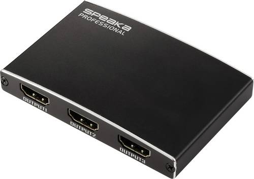 SpeaKa Professional SP-HDMIS-210 3 Port HDMI-Splitter Ultra HD-fähig 3480 x 2160 Pixel Schwarz