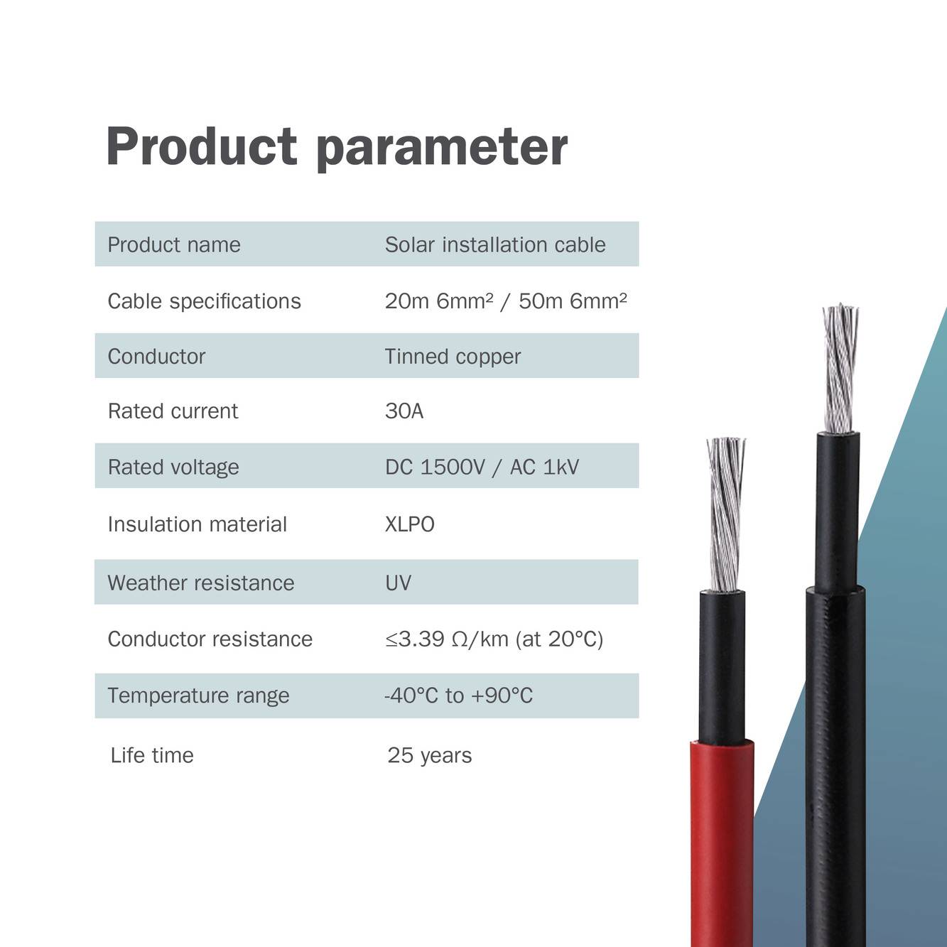 Digitus DK-SCIC6B-0200 DK-SCIC6B-0200 Solarkabel Installation 6mm² Kabellänge 20m