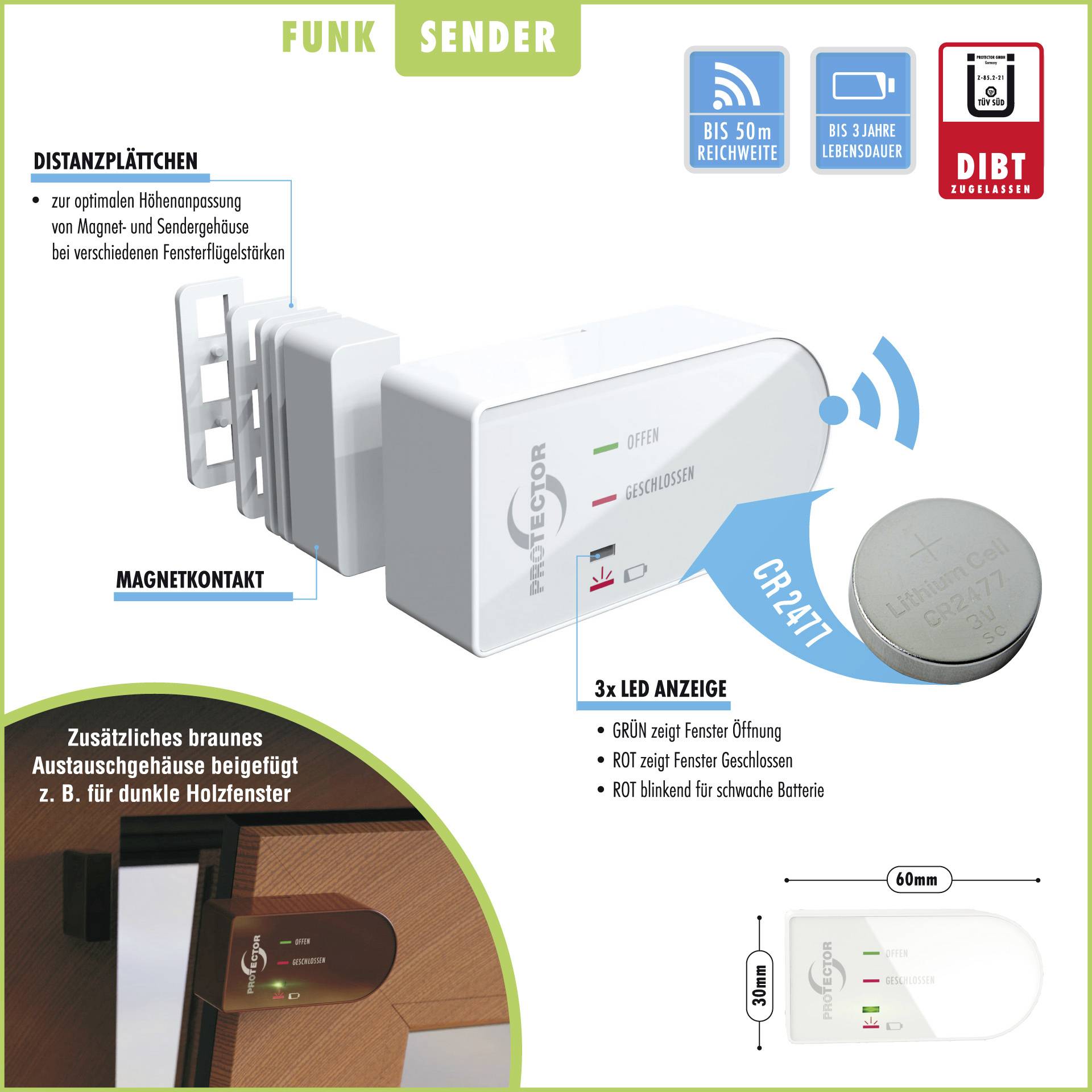 M-e modern-electronics AS-5120 + C11-L Kohlenmonoxid-Melder