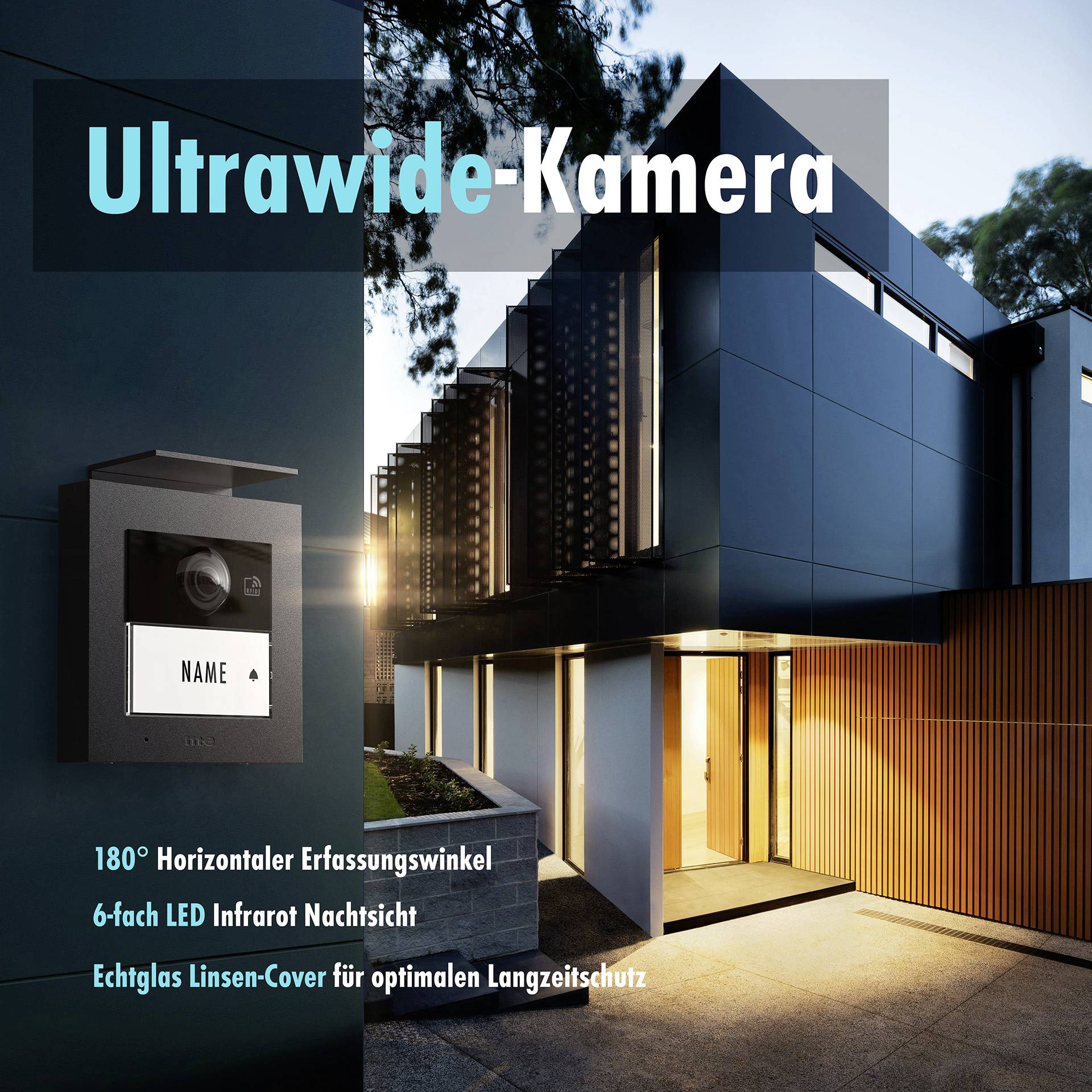 M-e modern-electronics VDV 20106A Video-Türsprechanlage Weiß-Schwarz