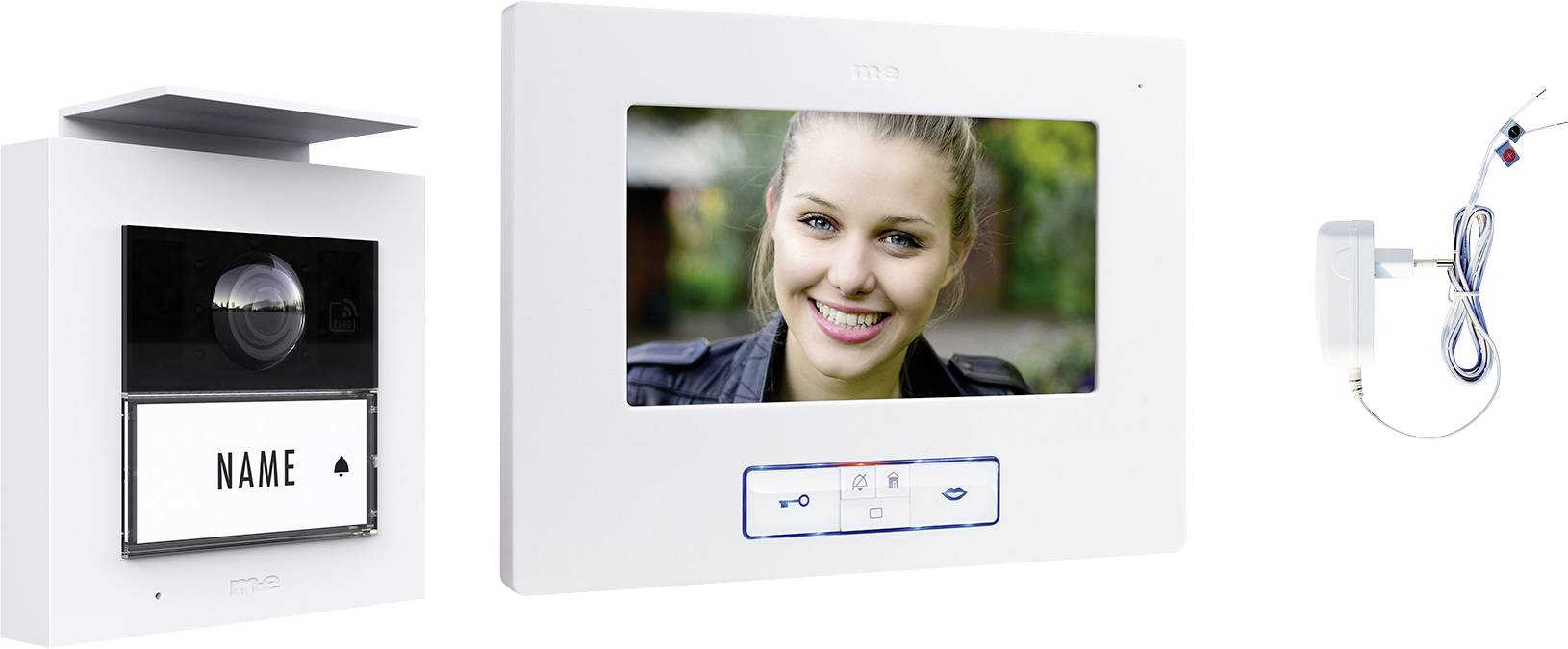 M-e modern-electronics VDV 20106W Video-Türsprechanlage Weiß