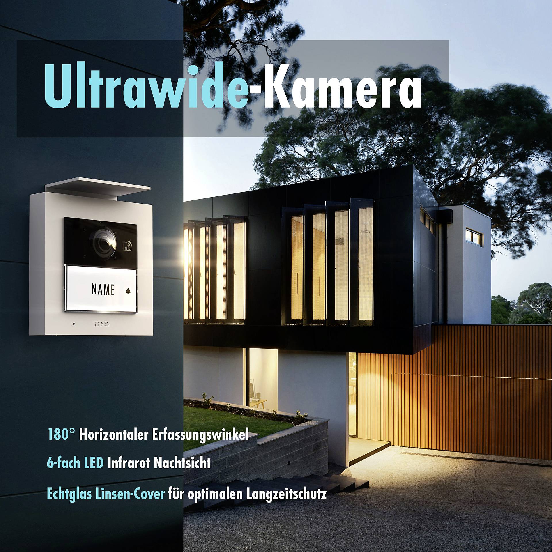 M-e modern-electronics VDV 20116W Video-Türsprechanlage Weiß