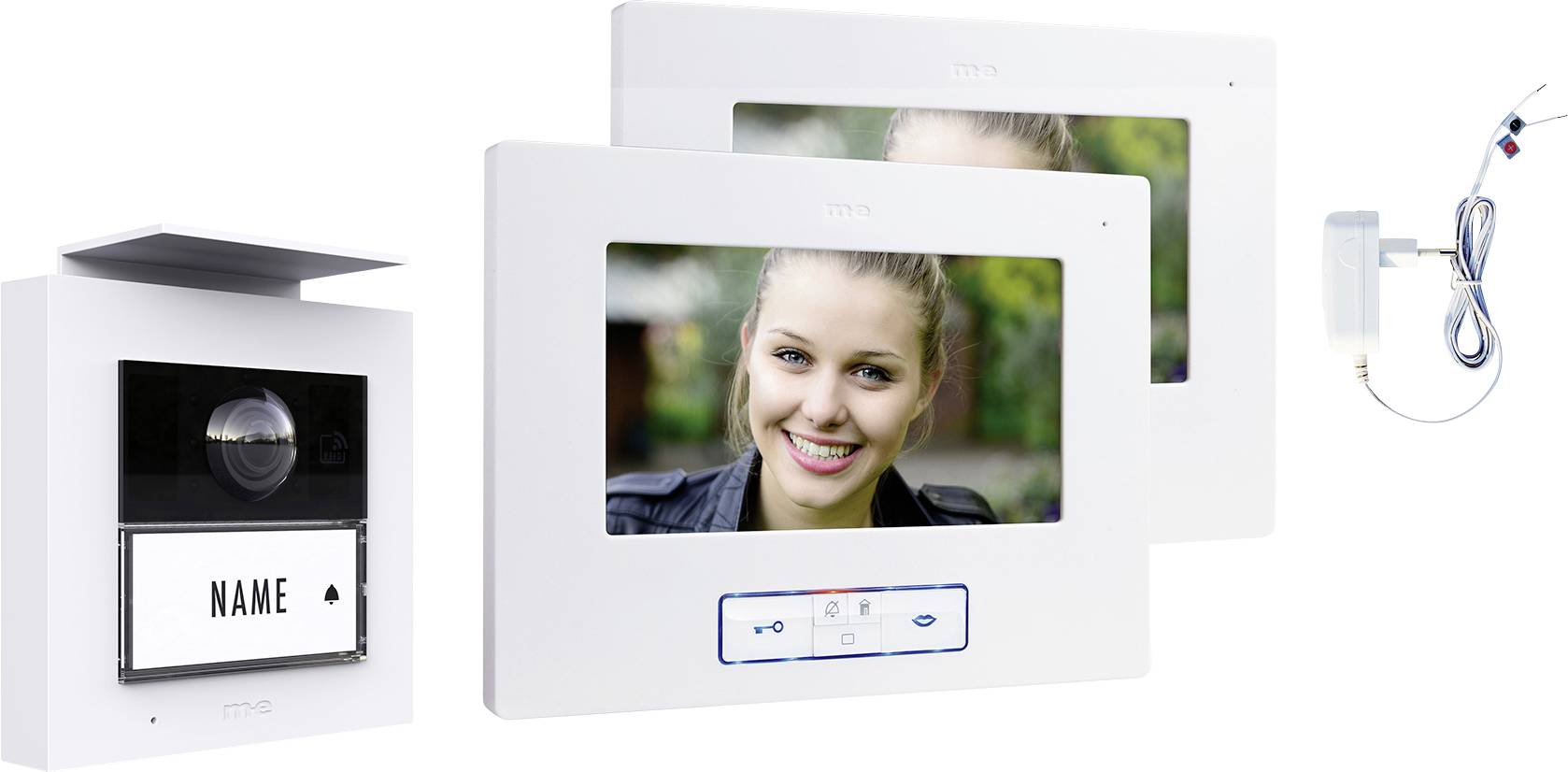 M-e modern-electronics VDV 20116W Video-Türsprechanlage Weiß