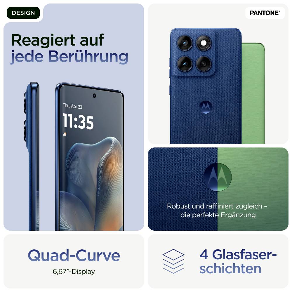 Motorola Edge 60 512GB Gibraltar Sea EEK A (A - G) 16.9cm (6.67 Zoll) Smartphone
