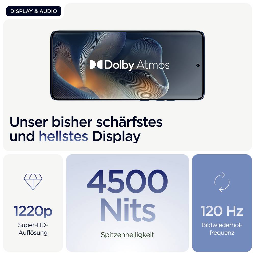 Motorola Edge 60 512GB Gibraltar Sea EEK A (A - G) 16.9cm (6.67 Zoll) Smartphone