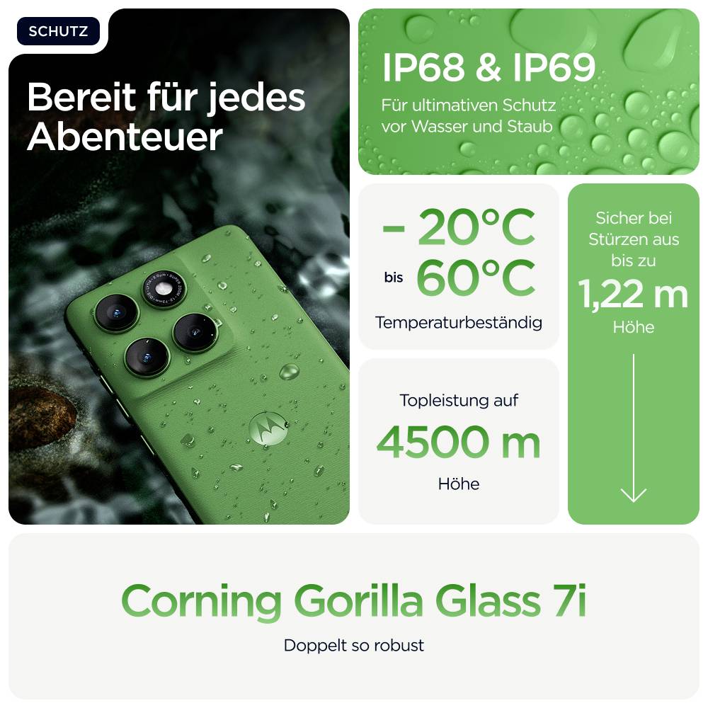 Motorola Edge 60 512GB Shamrock EEK A (A - G) 16.9cm (6.67 Zoll) Smartphone