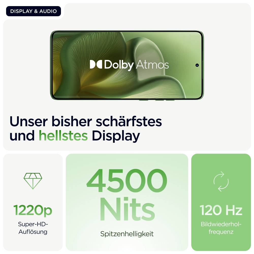 Motorola Edge 60 512GB Shamrock EEK A (A - G) 16.9cm (6.67 Zoll) Smartphone