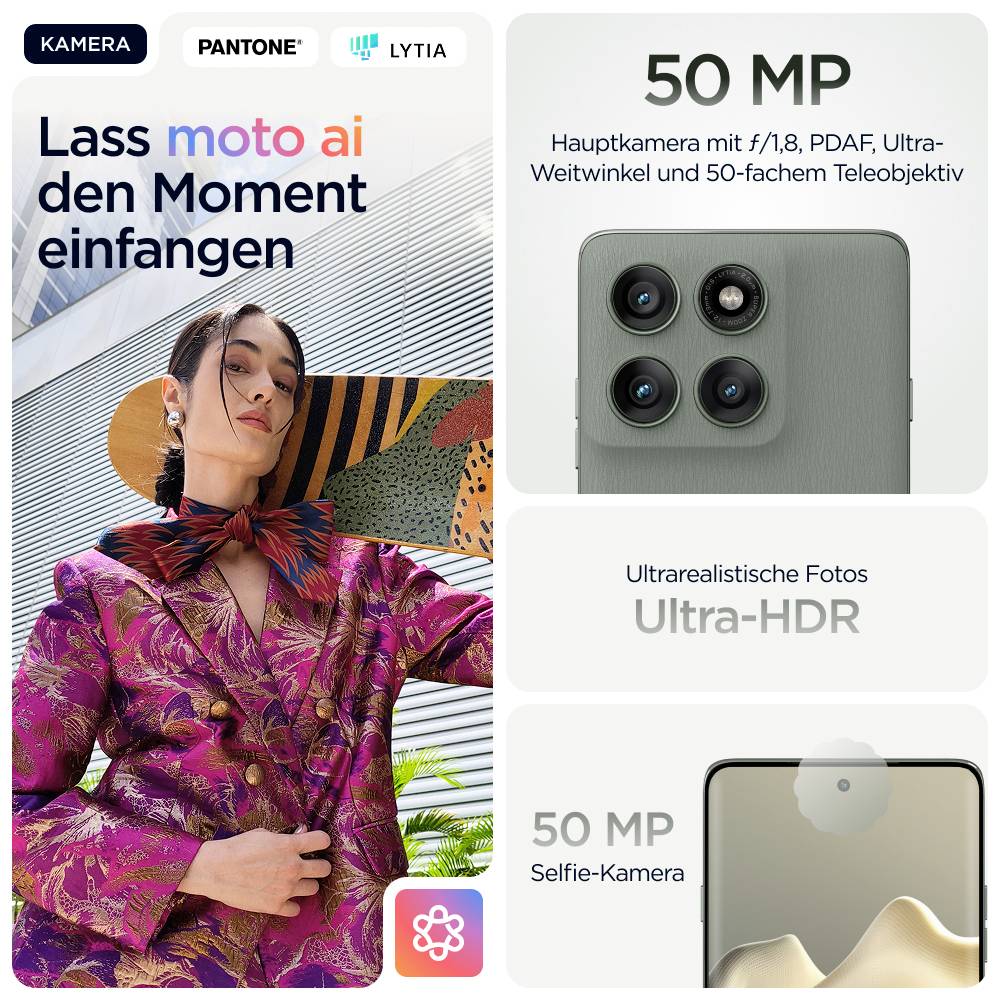 Motorola Edge 60 Pro 512GB Shadow EEK A (A - G) 16.9cm (6.67 Zoll) Smartphone