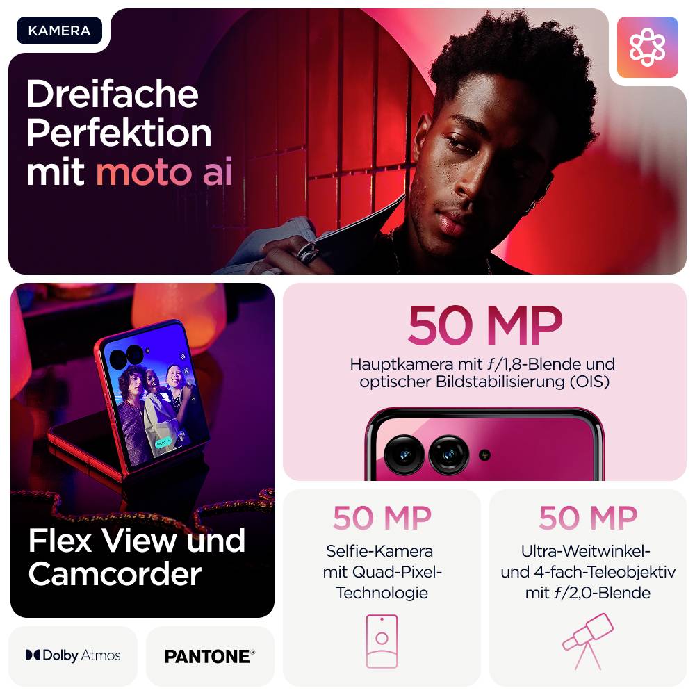 Motorola Razr 60 Ultra 512GB Pink EEK A (A - G) 17.7cm (6.96 Zoll) Smartphone