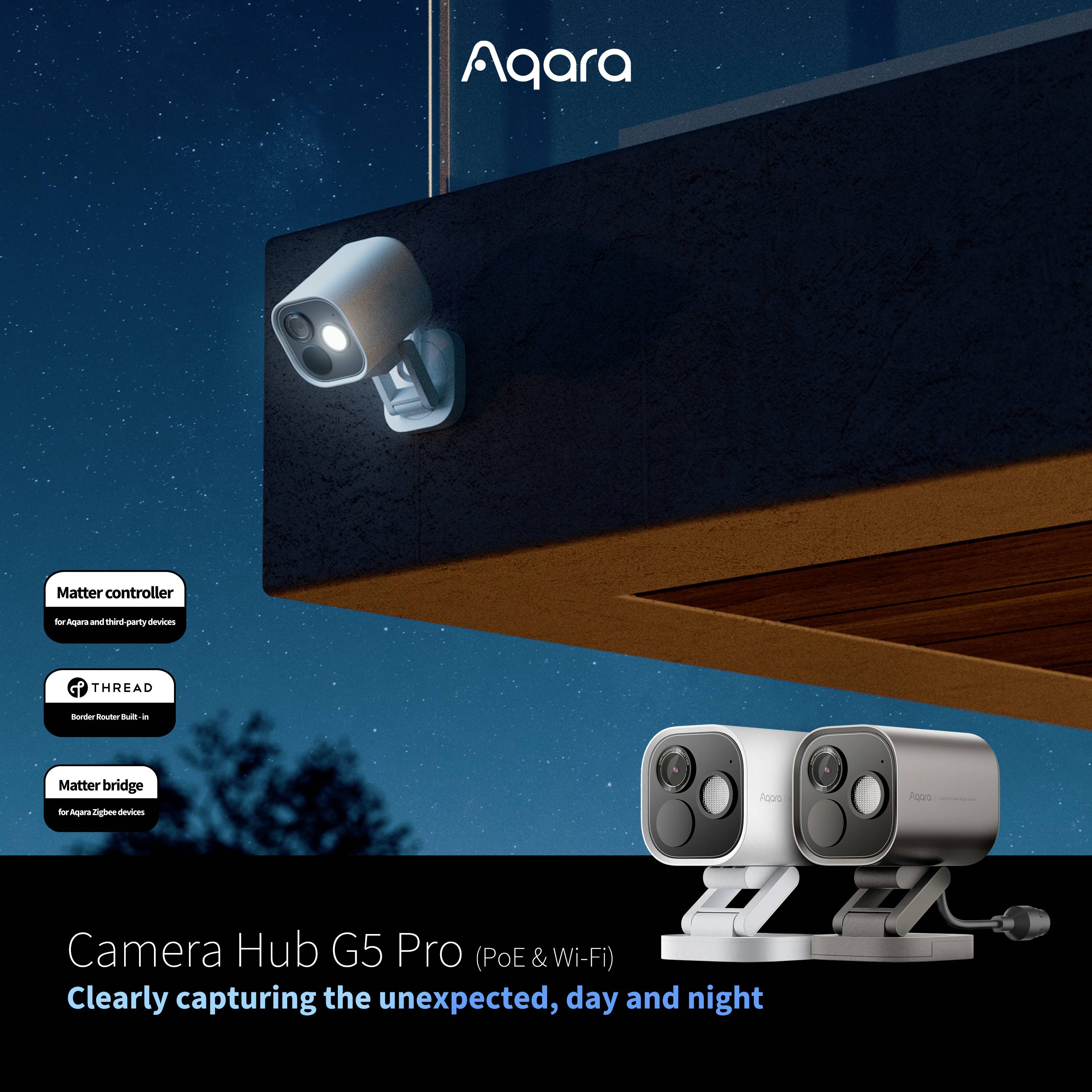 Aqara Camera Hub G5 Pro (Wi-Fi) - gray CH-C07D WLAN IP Überwachungskamera 2688 x 1520 Pixel