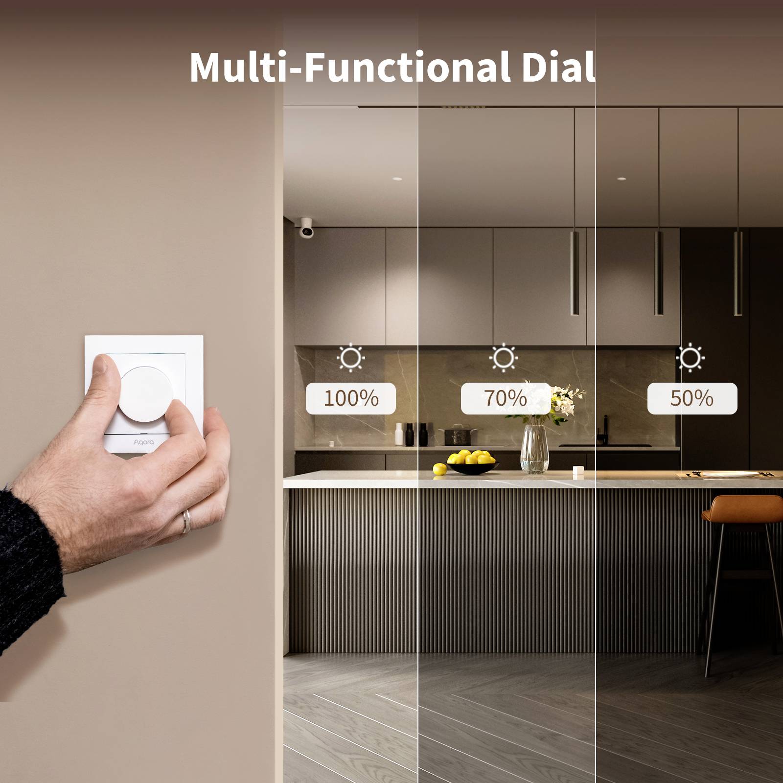 Aqara KD-R01D Drehdimmer Geeignet für Leuchtmittel: Glühlampe, Halogenlampe Weiß