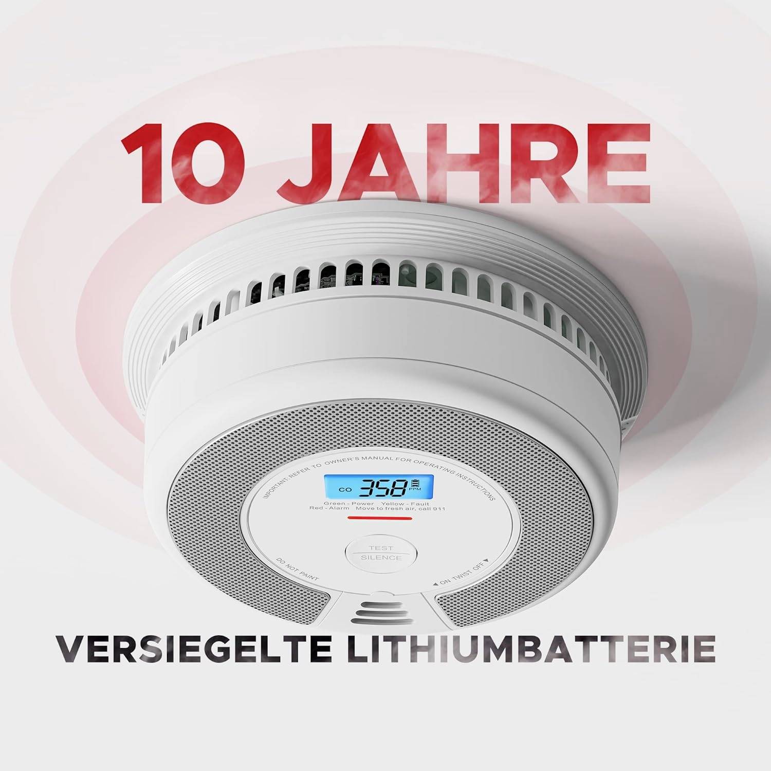 X-Sense SC07-W Rauchwarn- und Kohlenmonoxidmelder (B x H x T) 146 x 51 x 146mm