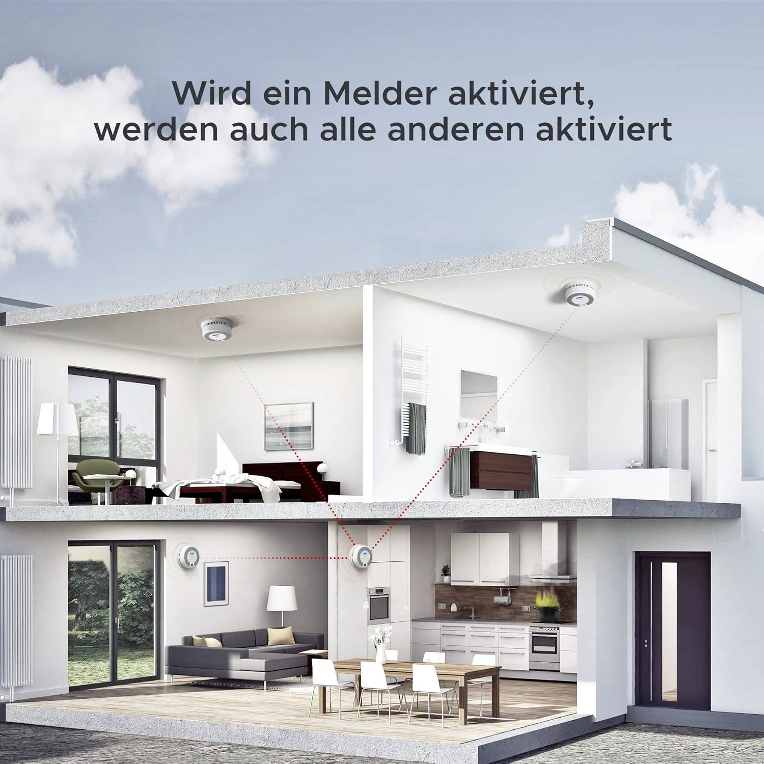 X-Sense SC07-W Rauchwarn- und Kohlenmonoxidmelder (B x H x T) 146 x 51 x 146 mm