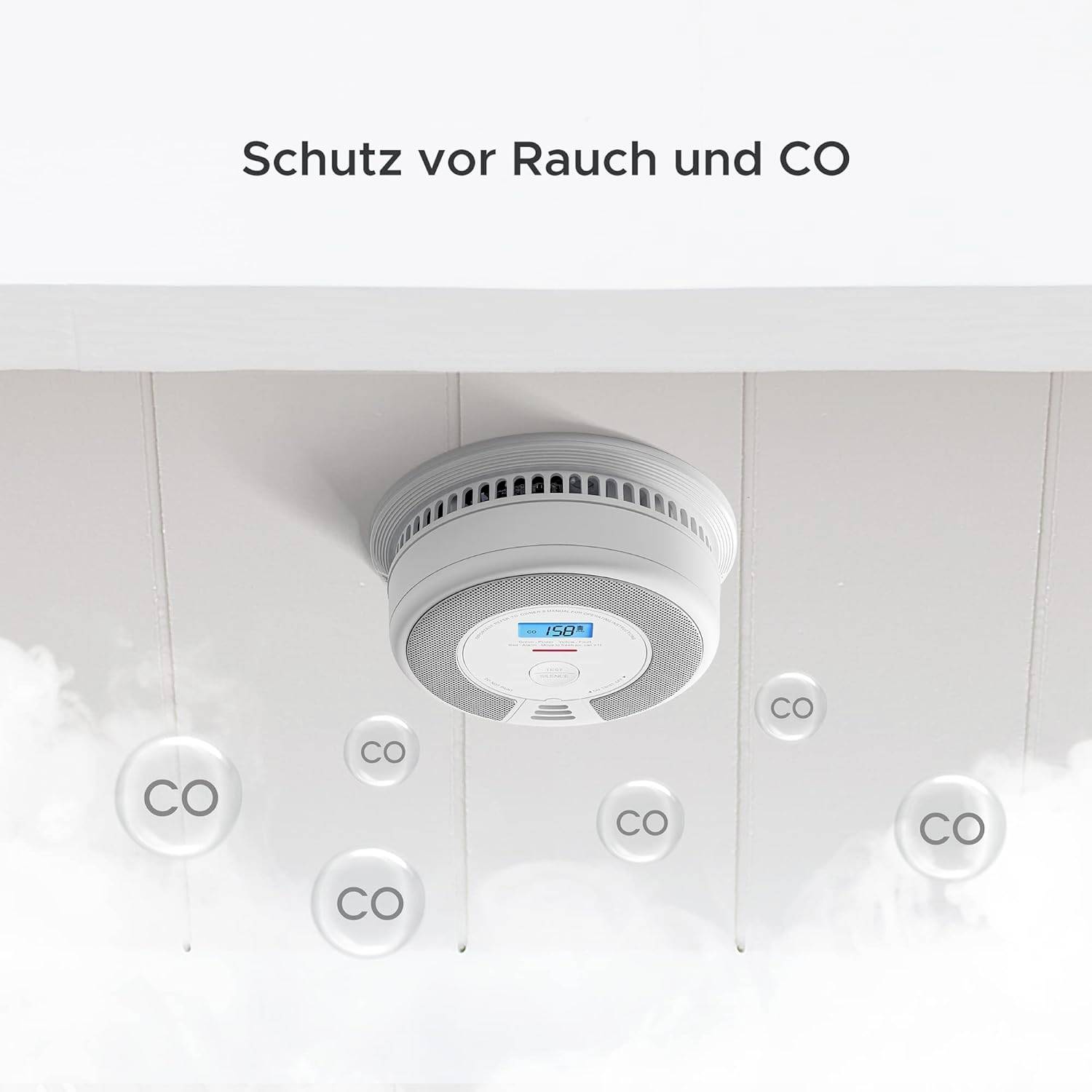 X-Sense SC07-W Rauchwarn- und Kohlenmonoxidmelder (B x H x T) 146 x 51 x 146mm