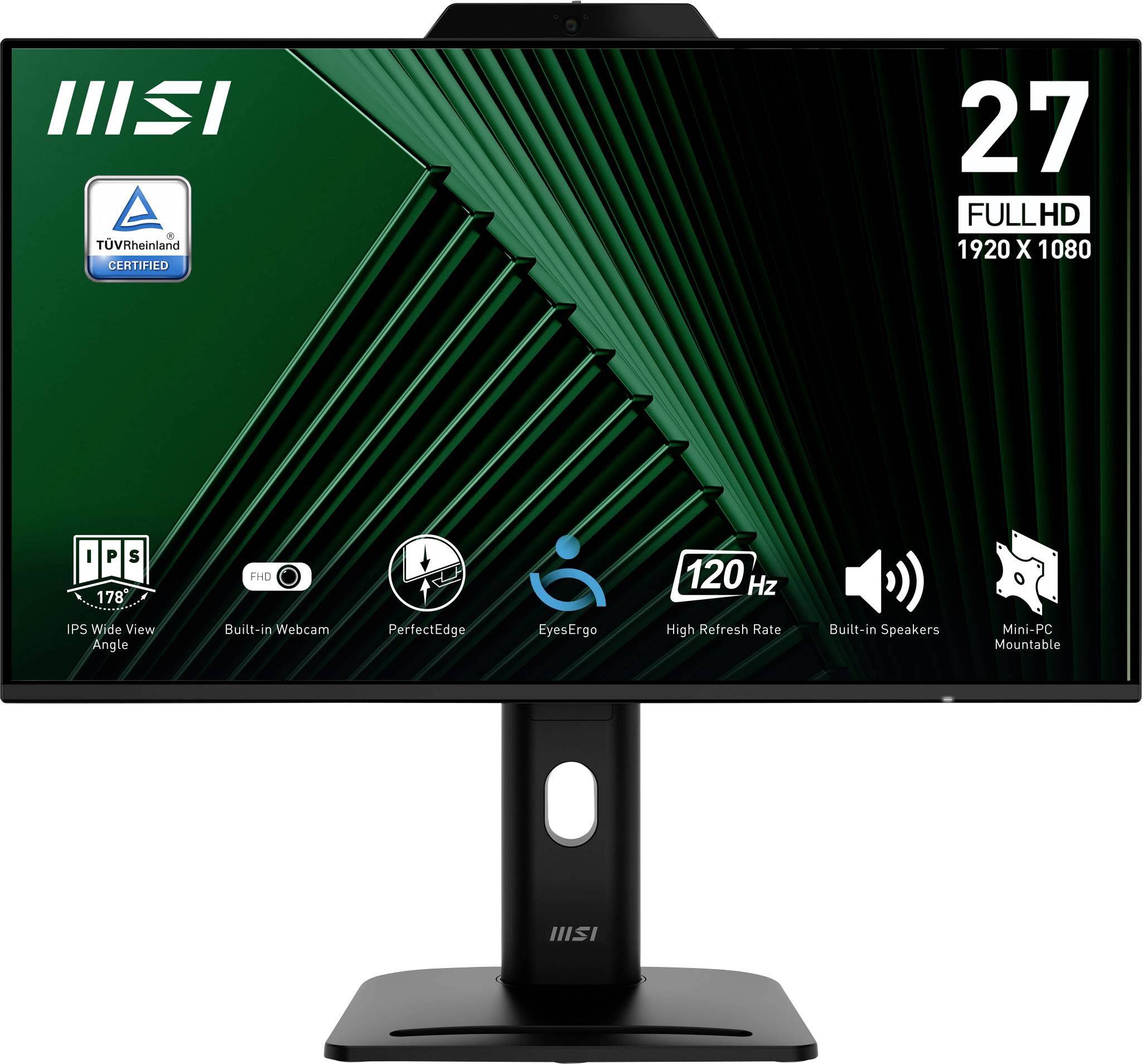 MSI PRO MP272PMG LCD-Monitor EEK E (A - G) 68.6 cm (27 Zoll) 1920 x 1080 Pixel 16:9 4 ms DisplayPort, HDMI®, VGA IPS LCD