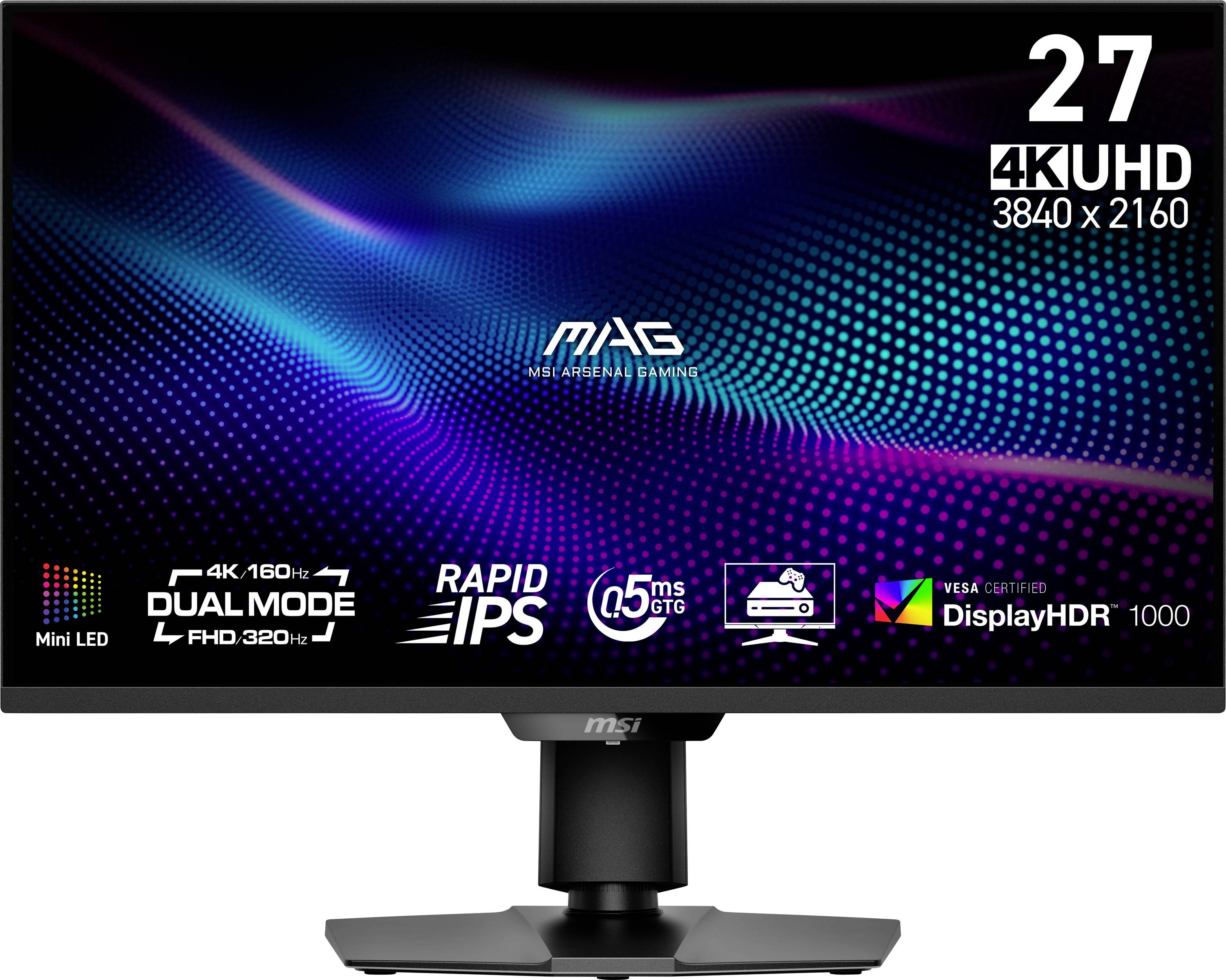 MSI MAG 274UPDFDE E16M Gaming Monitor EEK F (A - G) 68.6cm (27 Zoll) 3840 x 2160 Pixel 16:9 0.5 ms DisplayPort, HDMI® IPS LCD
