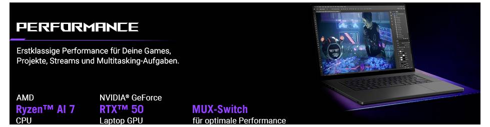 Asus Gaming Notebook Zephyrus G16 40.6cm (16 Zoll) WQXGA AMD Ryzen AI 7 350 8GB RAM 1TB SSD Deutsch, QWERTZ AMD Radeon 860M