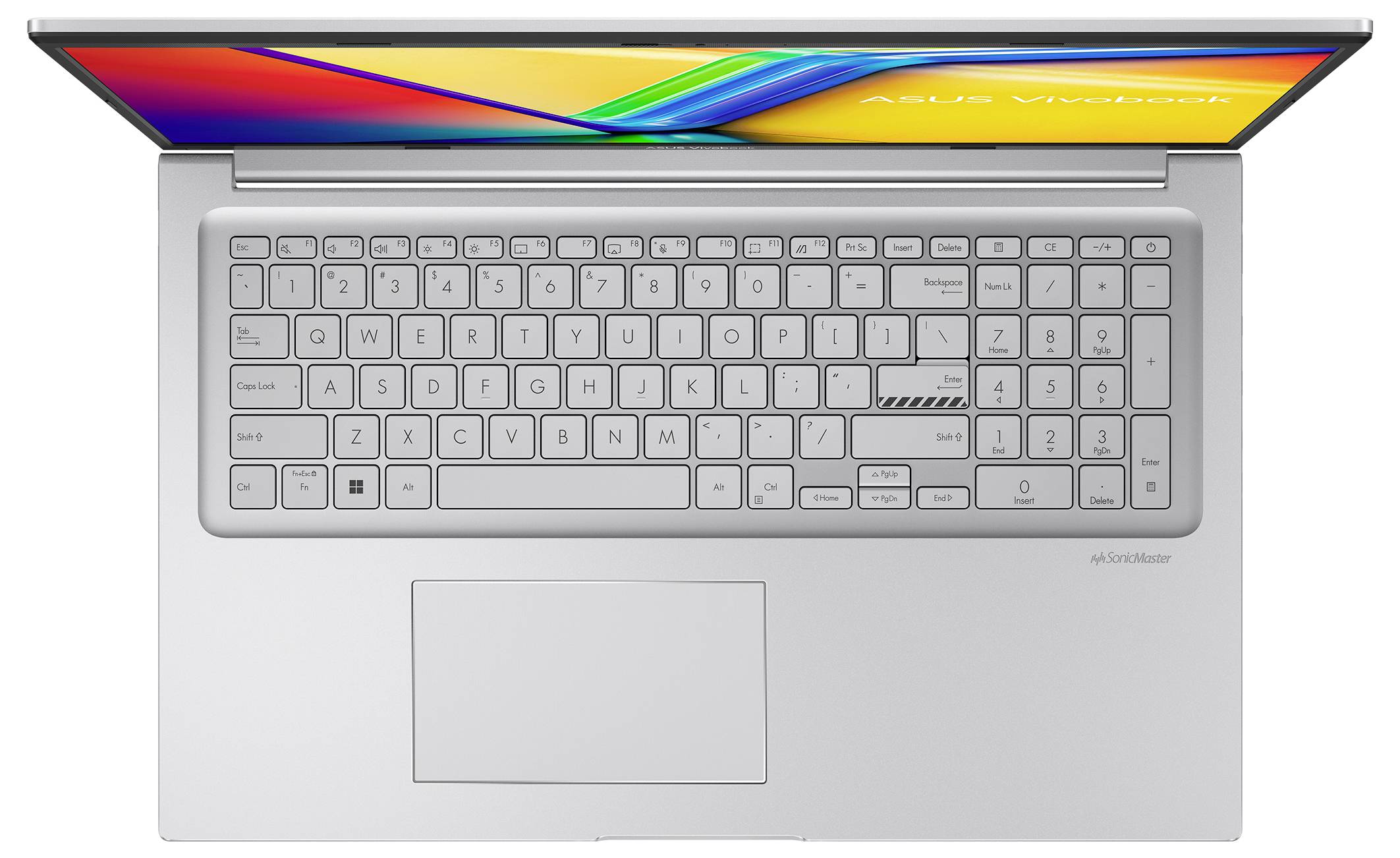 Asus Notebook VivoBook 17 43.9cm (17.3 Zoll) Full HD Intel® Core™ 7 150U 16GB RAM 1TB SSD Deutsch, QWERTZ Intel Silber 90NB13X1-M