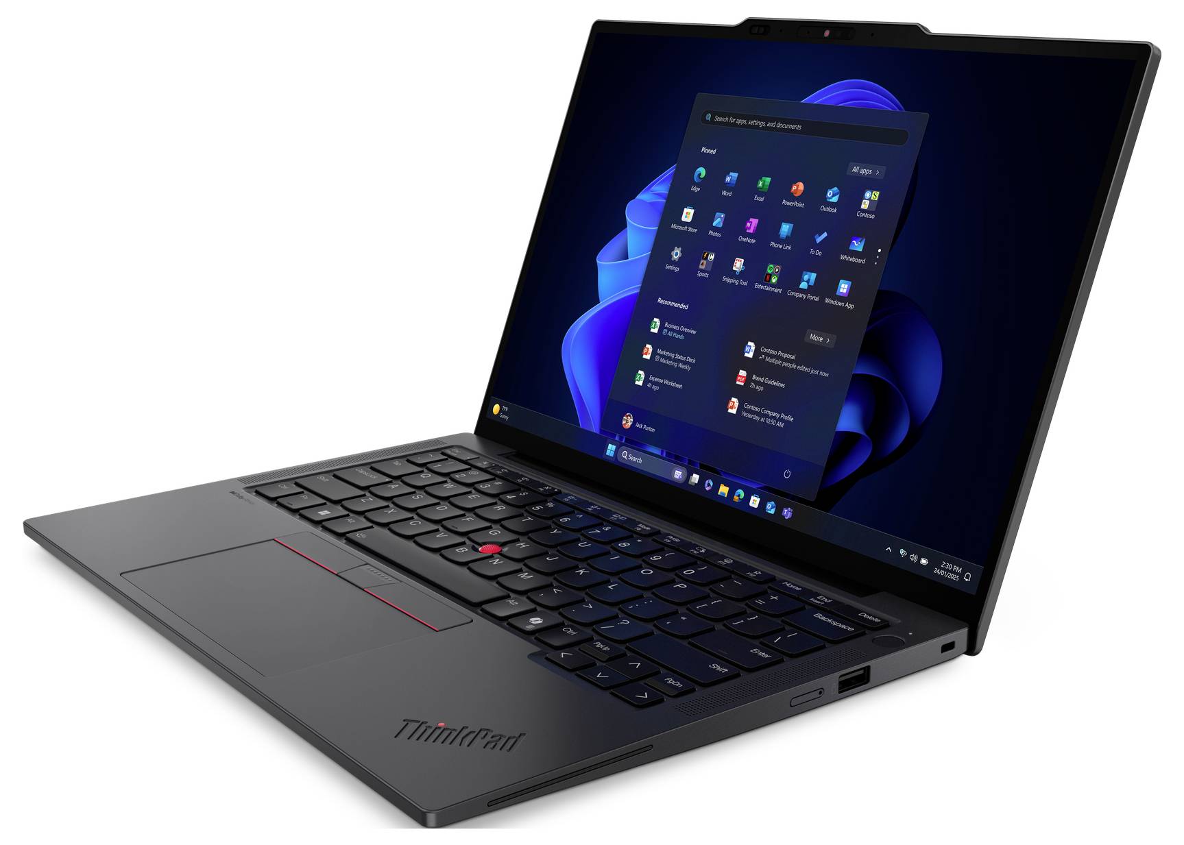 Lenovo Notebook ThinkPad X 33.8cm (13.3 Zoll) WUXGA Intel® Core™ Ultra 5 225U 32GB RAM 1TB SSD Deutsch, QWERTZ Intel Schwarz 21RK