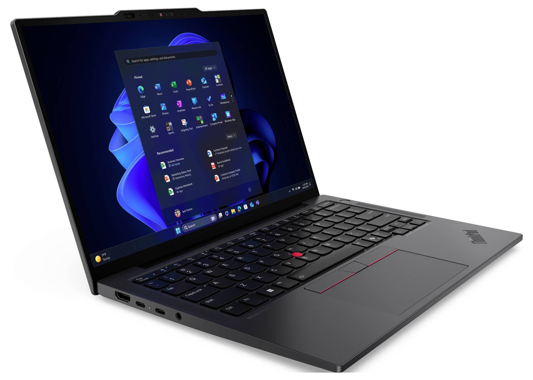 Lenovo Notebook ThinkPad X 33.8cm (13.3 Zoll) WUXGA Intel® Core™ Ultra 5 225U 32GB RAM 1TB SSD Deutsch, QWERTZ Intel Schwarz 21RK