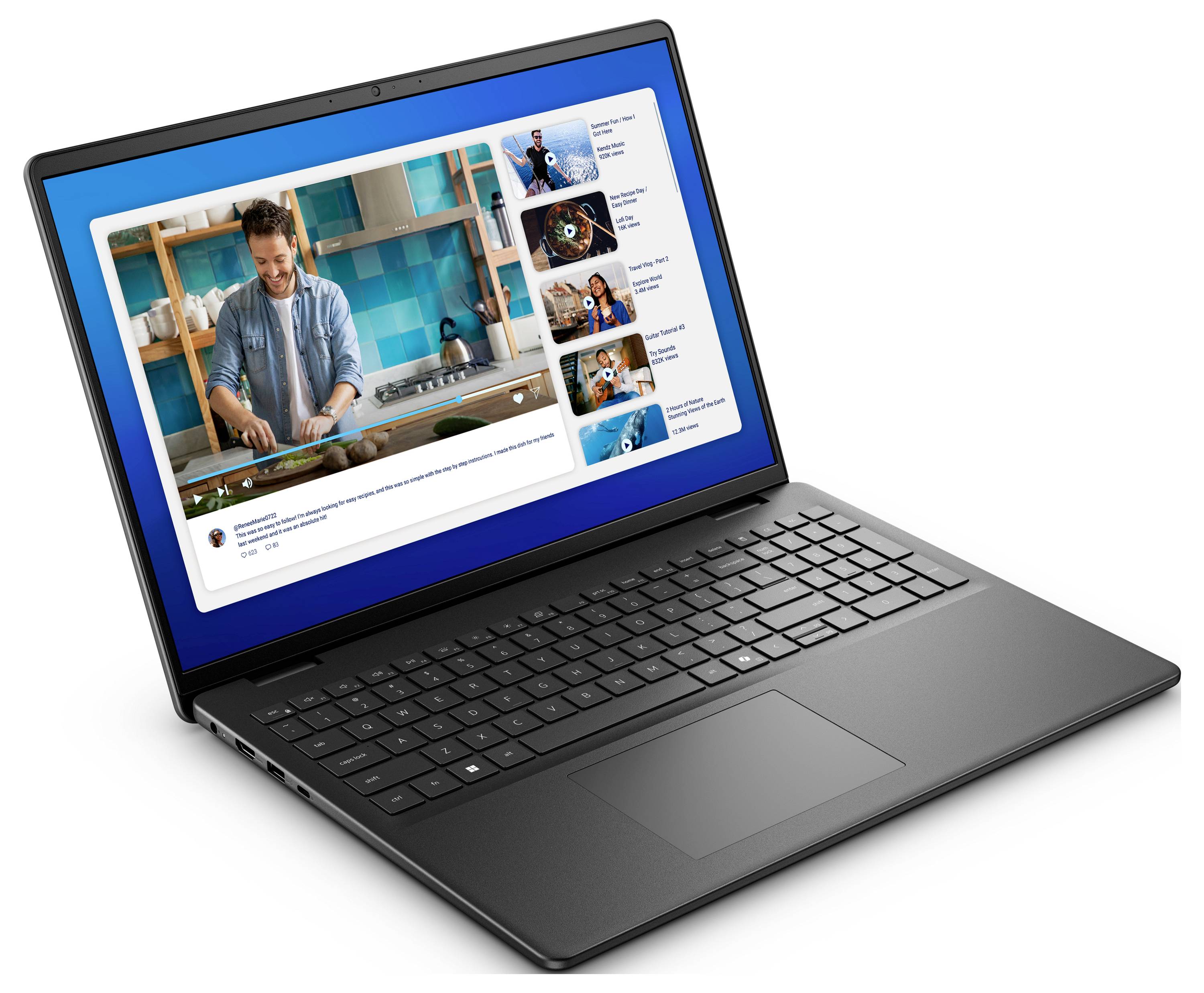 Dell Notebook DC16250 40.6cm (16 Zoll) WUXGA Intel® Core™ Ultra 5 120U 16GB RAM 512GB SSD Deutsch, QWERTZ Intel Schwarz X016W