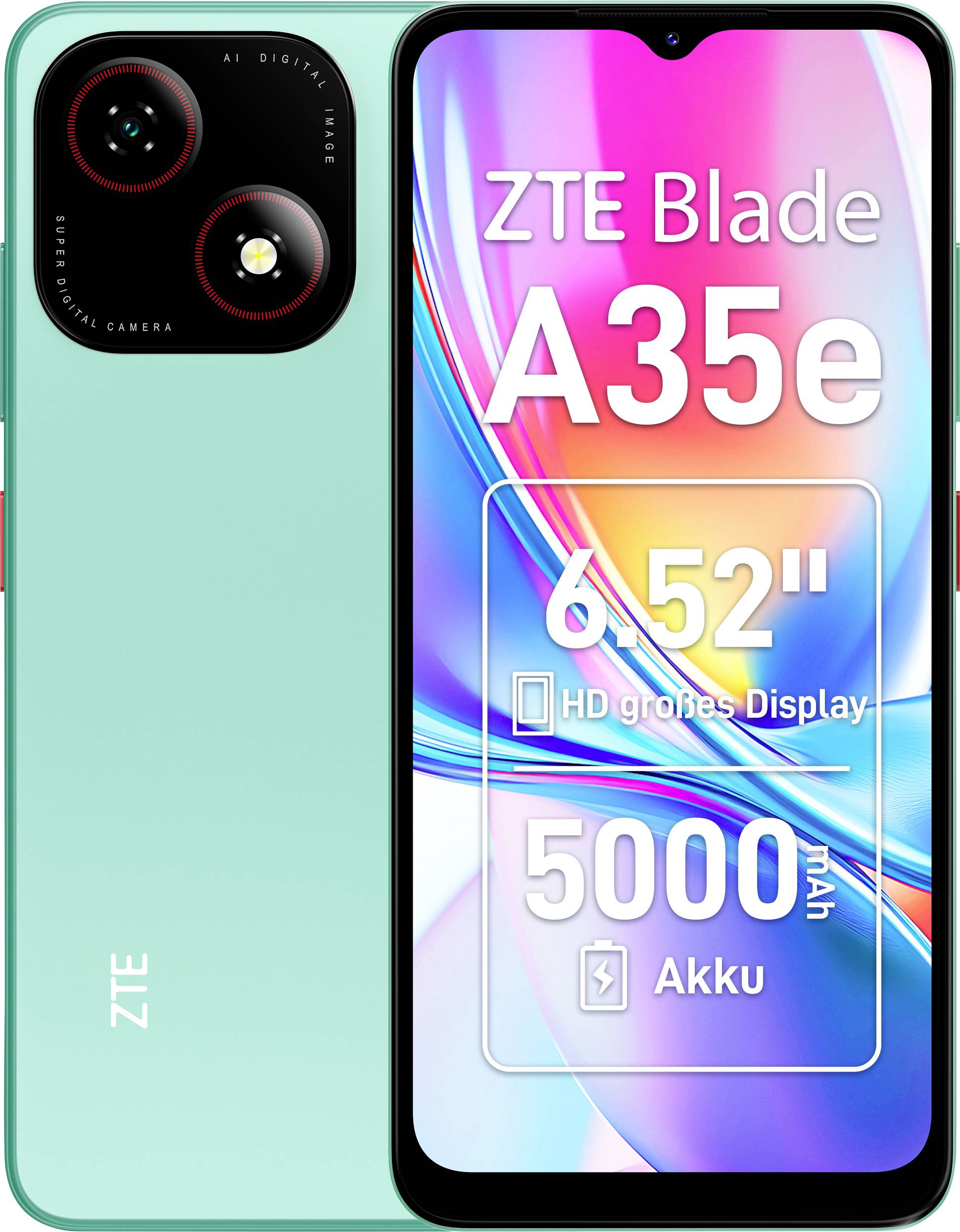 ZTE Blade A35e Smartphone Display-Highlights: '6,52