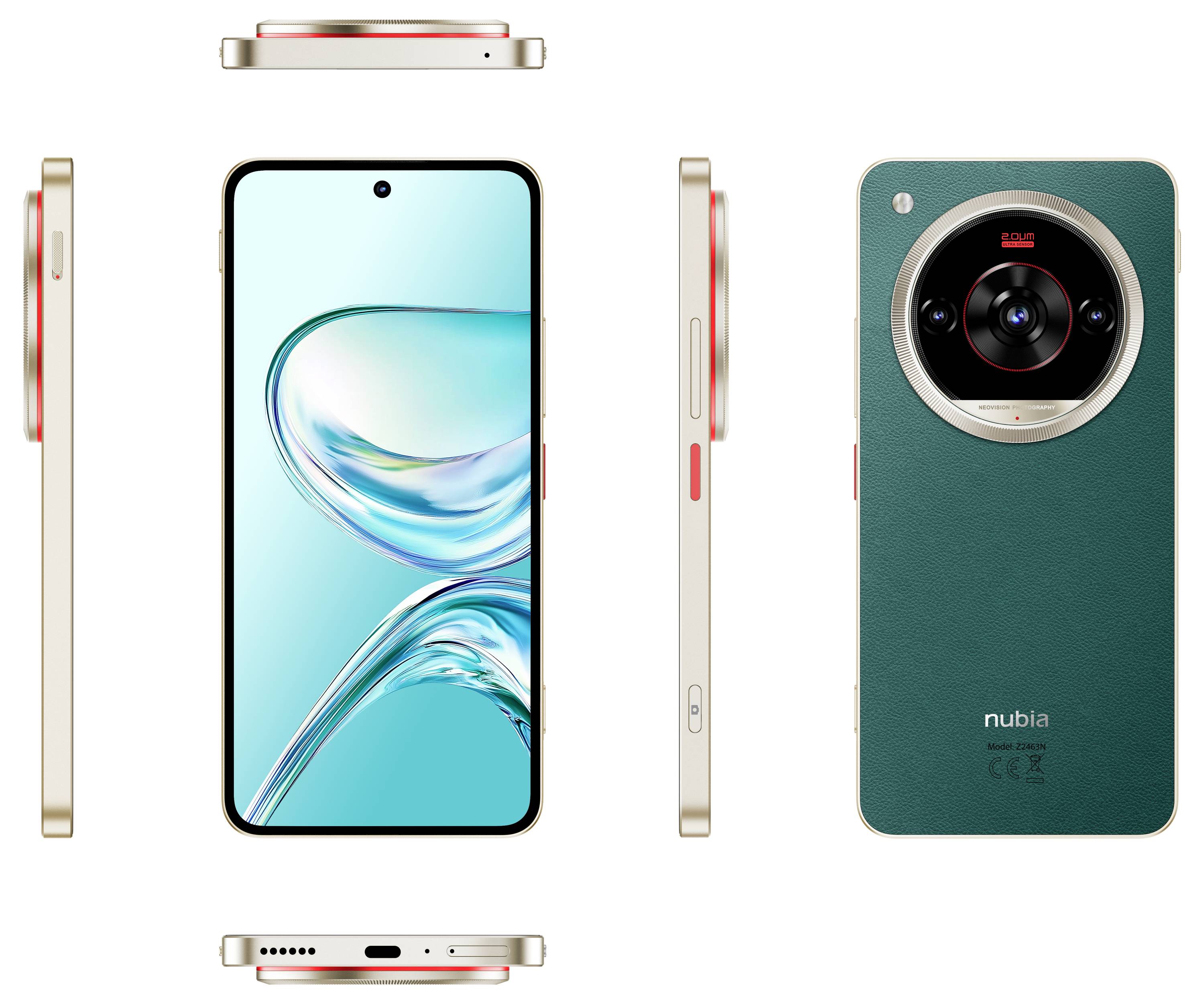 ZTE nubia Focus 2 Ultra 512 GB Grün EEK C (A - G) 17.3 cm (6.8 Zoll) Smartphone