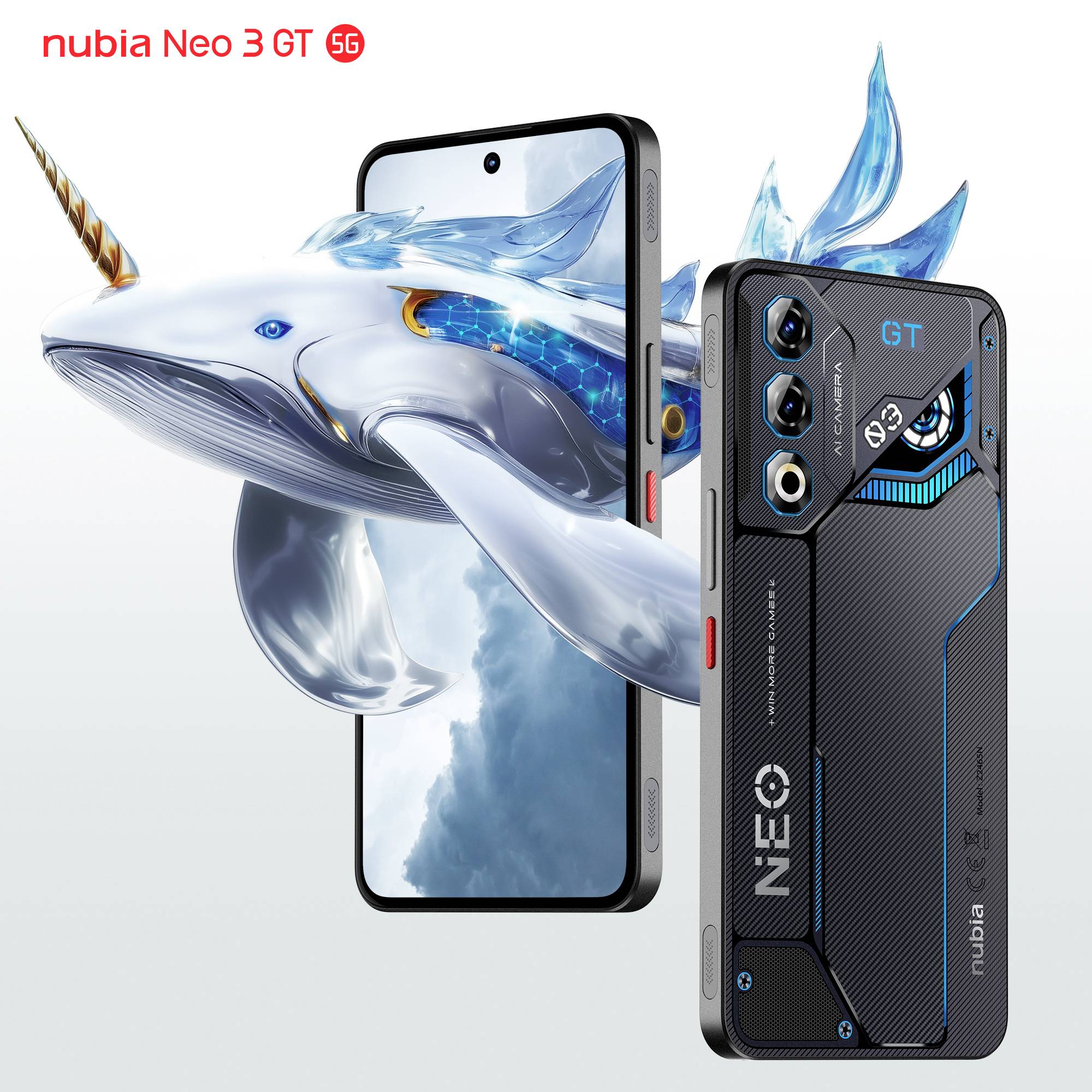 ZTE nubia Neo 3 GT 256 GB Grau EEK C (A - G) 17.3 cm (6.8 Zoll) Smartphone