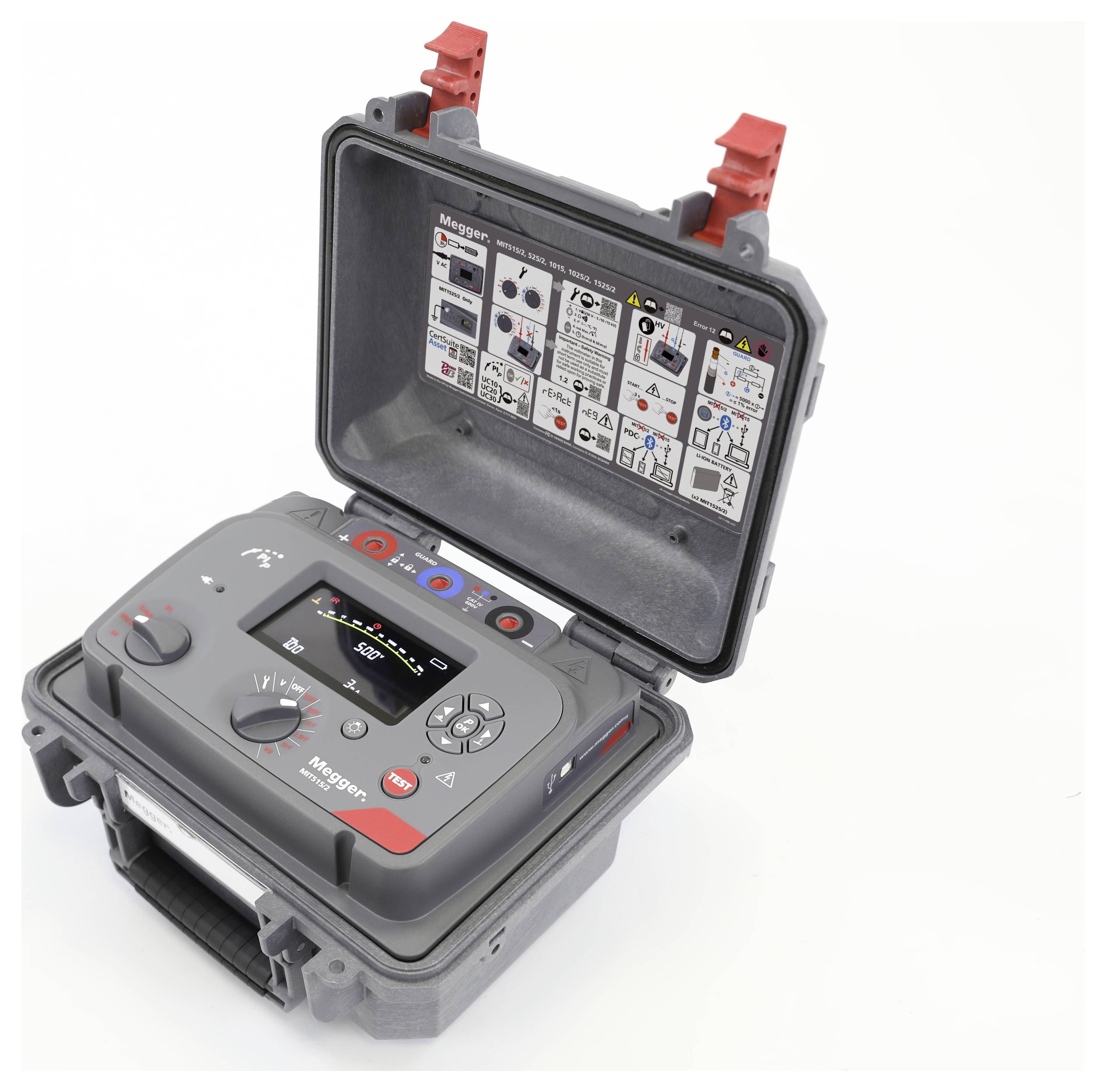 Megger MIT515/2-EU ESSENTIAL 5kV IRT 2024 PIP Isolationsmessgerät 5000 V, 10000V 15 TΩ