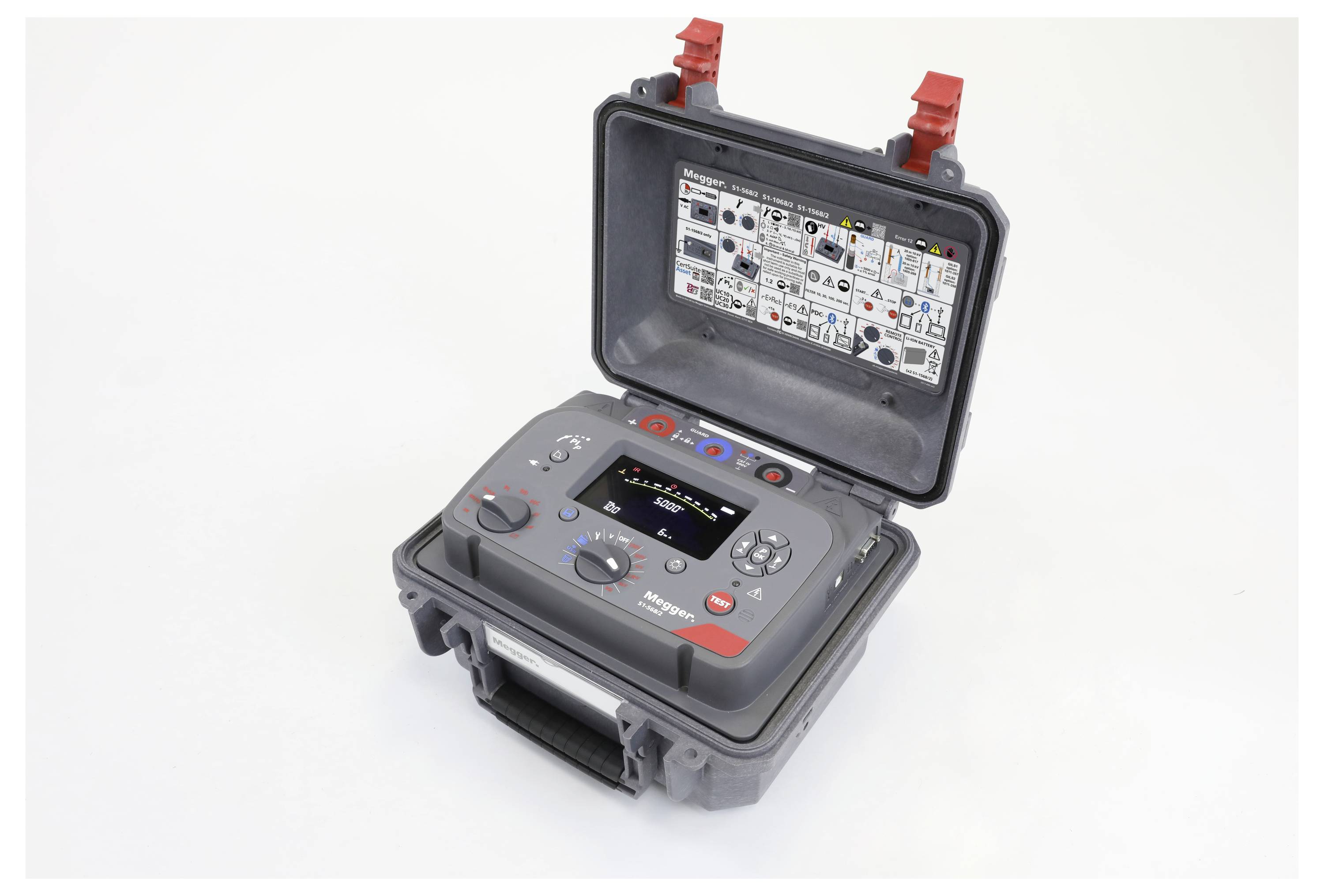 Megger S1-568/2-EU EXPERT 5kV IRT 2024 PIP Isolationsmessgerät 250 V, 500 V, 2500 V, 5000 V, 10000 V, 15000V 15 TΩ