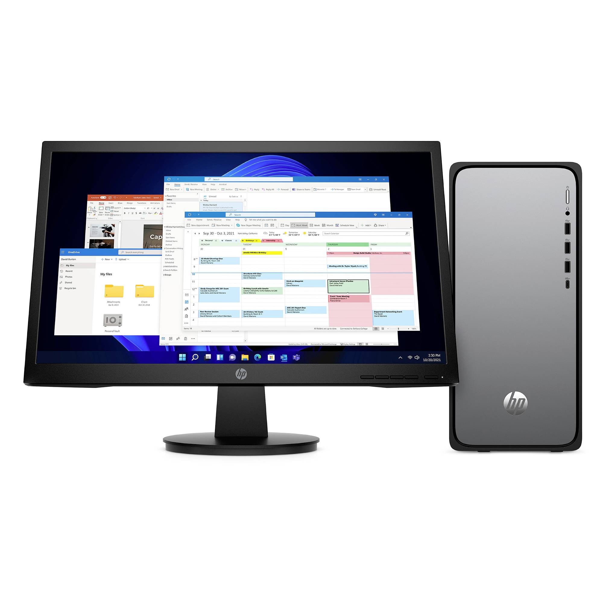 HP Desktop PC Omnidesk M02-0052ng i5-14400 Silve(P) Intel® Core™ i5 i5-14400 4.7 GHz 16 GB RAM 512 GB SSD Intel Intel® UHD Graphics BA2U8