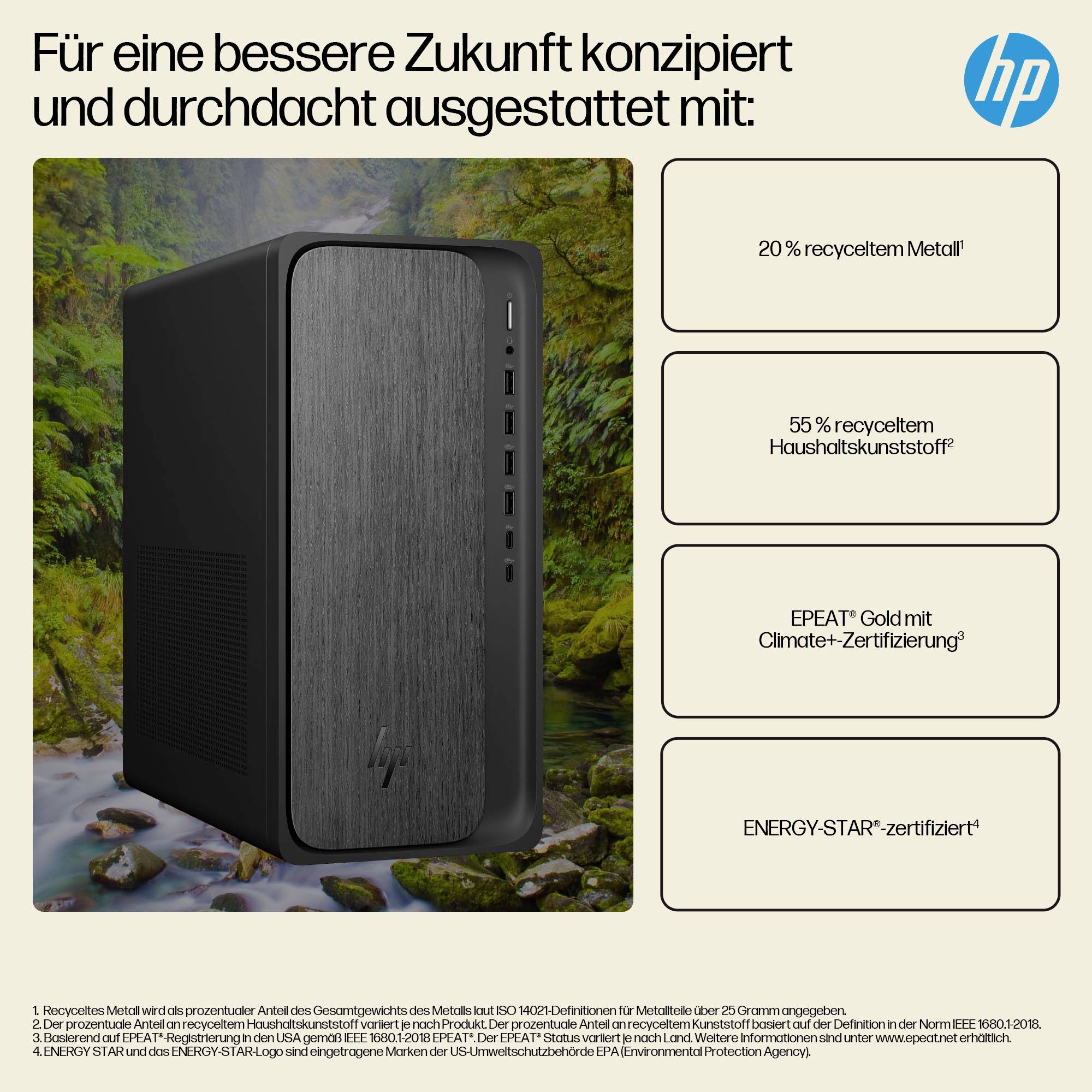 HP Desktop PC Omnidesk M02-0053ng R5-8500G Wood (P) AMD Ryzen 5 8500G 5 GHz 16 GB RAM 512 GB SSD AMD AMD Radeon™ BA2U9EA#ABD