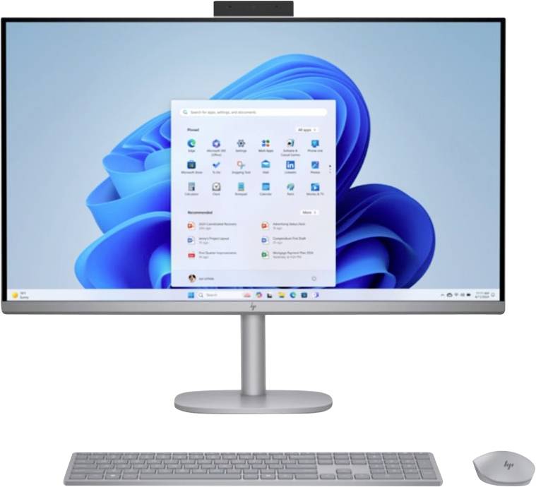 HP All-in-One PC 27-cr2255ng Shell White (P) 68.6cm (27 Zoll) Full HD Intel® Core™ Ultra 5 225U 4.8GHz 16GB RAM 512GB SSD Intel