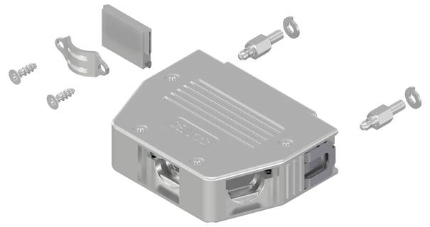 Conec SnapLock 16-003220E D-SUB Gehäuse Polzahl: 25 Kunststoff, metallisiert 90°, 180° 1St.