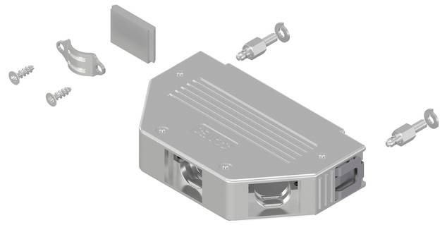 Conec SnapLock 16-003230E D-SUB Gehäuse Polzahl: 37 Kunststoff, metallisiert 90°, 180° 1St.