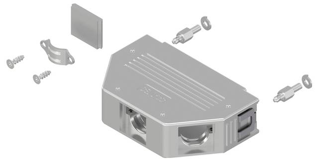 Conec SnapLock 16-003240E D-SUB Gehäuse Polzahl: 50 Kunststoff, metallisiert 90°, 180° 1St.