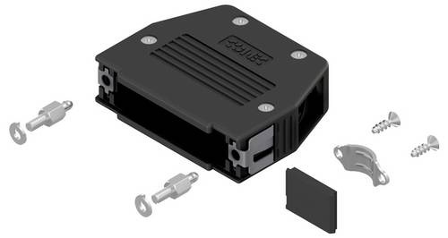 Conec SnapLock 16-003270E D-SUB Gehäuse Polzahl: 25 Kunststoff 90 °, 180 ° Schwarz 1 St.