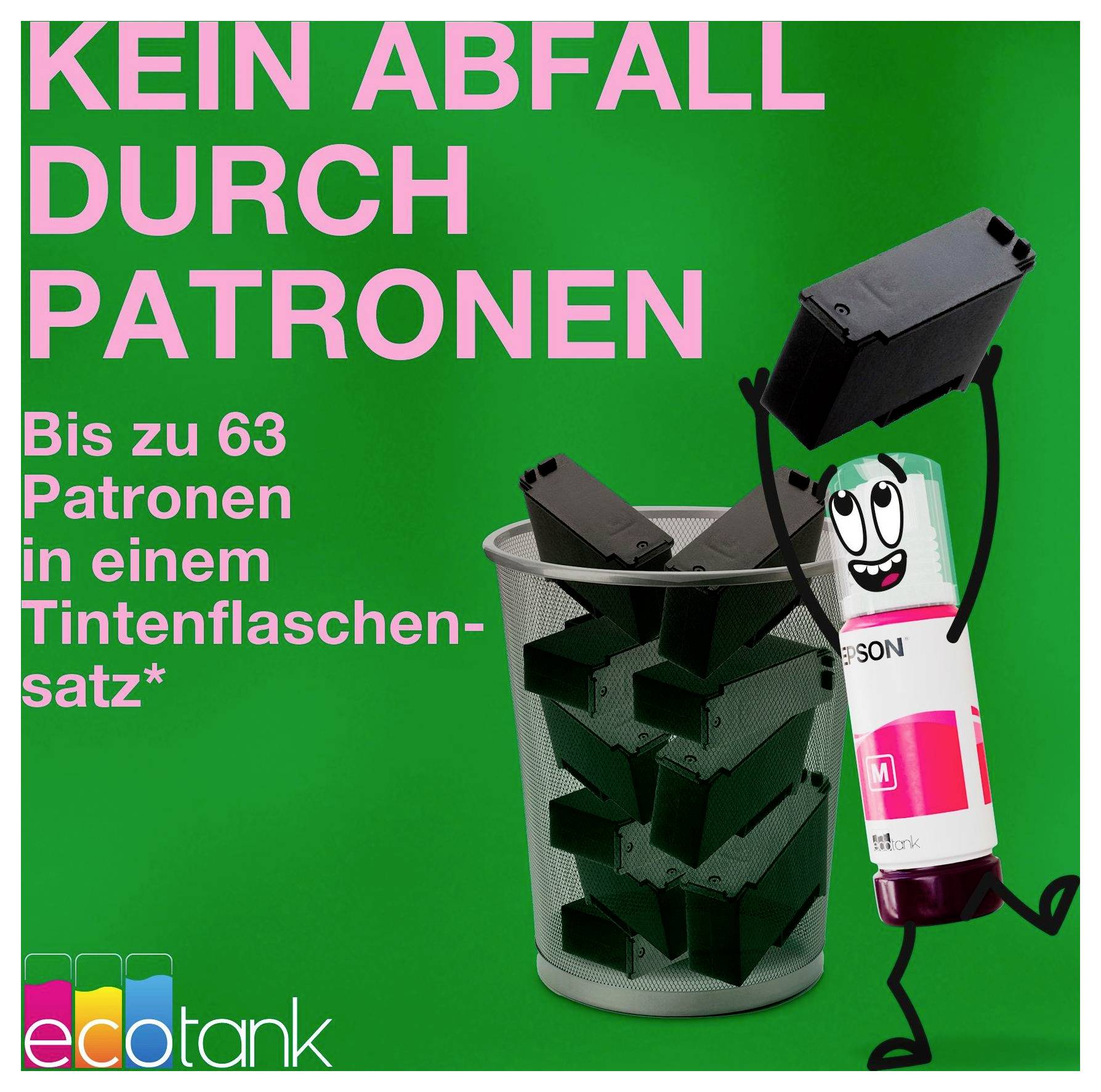 Epson EcoTank ET-4950 Multifunktionsdrucker Tintenstrahl Farbe A4 Drucker, Scanner, Kopierer, Fax WLAN, LAN, USB