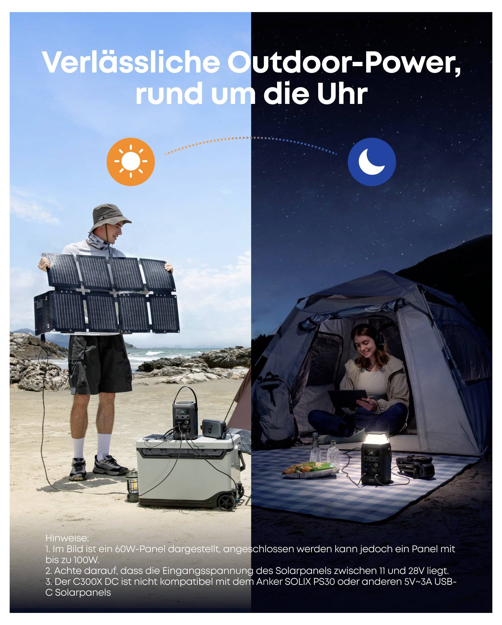 Anker SOLIX PS60 Monokristallines Solarmodul 60 W