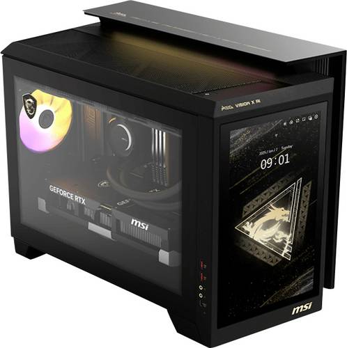 MSI MEG Vision X AI 2NVR7-236AT Intel Core Ultra 7 265K 64 GB DDR5-SDRAM 2 TB SSD NVIDIA GeForce RTX 5070 Ti Windows 11 Home Desktop PC Schwarz
