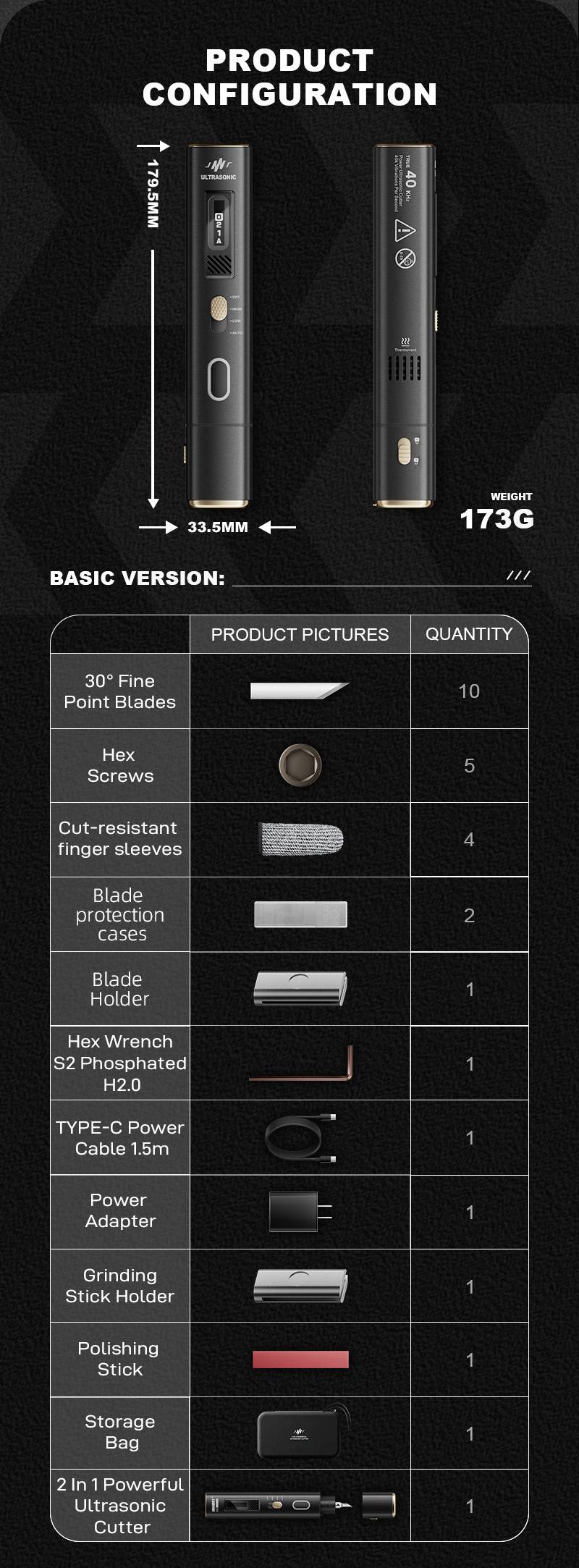 Jakemy Ultrasonic Cutter & Polisher Styroporschneider 35W 1St.