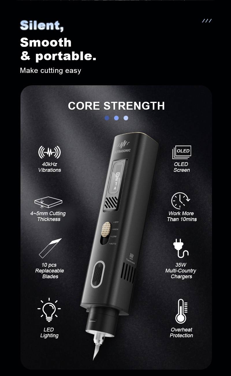 Drahtlose Haarschneidemaschine. Hervorgehobene Merkmale:<br>- 40 kHz Vibrationen<br>- Schnittdicke von 4-5 mm<br>- Austauschbare Klingen<br>- LED-Beleuchtung<br>- OLED-Bildschirm<br>- Lädt in unter 10 Minuten<br>- Ladegeräte für mehrere Länder<br>- Überhitzungsschutz