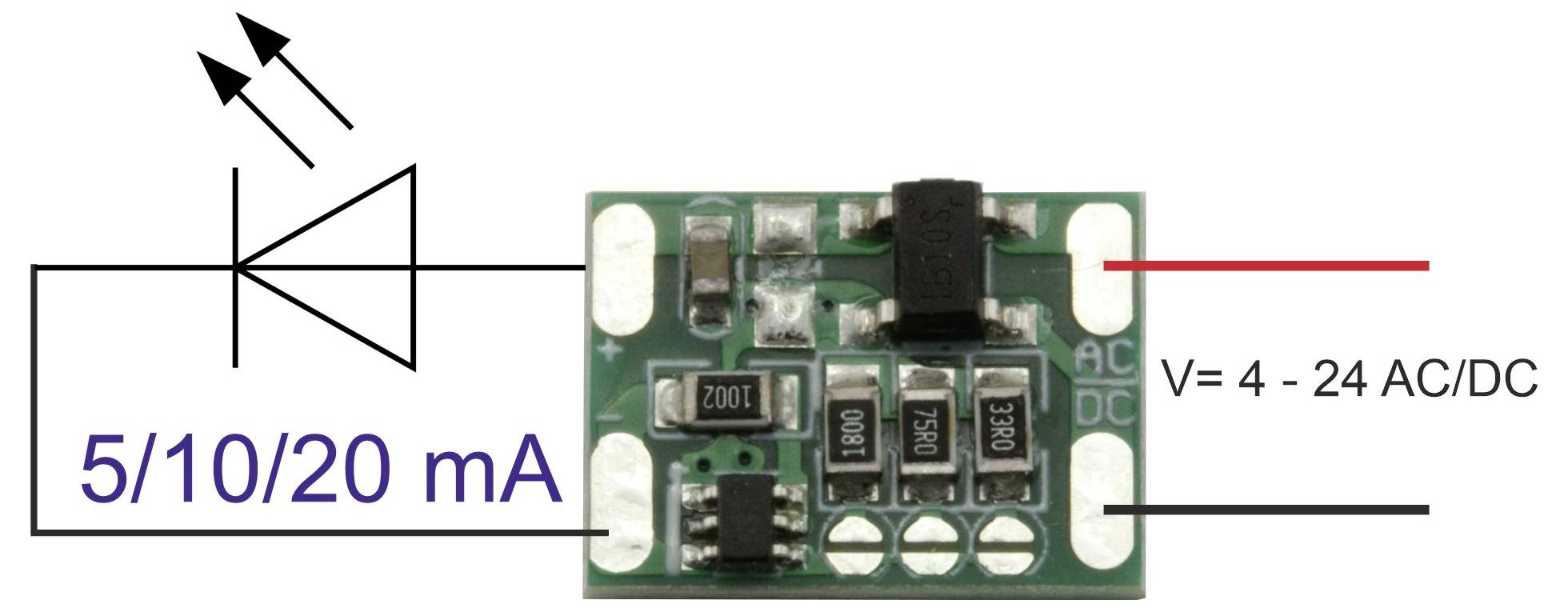 Sol Expert Konstantstrom-LED-Treiber 4-24V LED-Treiber 4 - 24V
